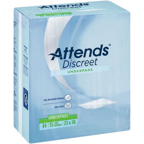 Attends Discreet Disposable Moderate Absorbency Underpads, 23" x 36" - Image 3