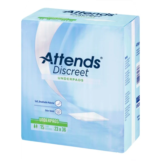 Attends Discreet Disposable Moderate Absorbency Underpads, 23" x 36" - Image 4