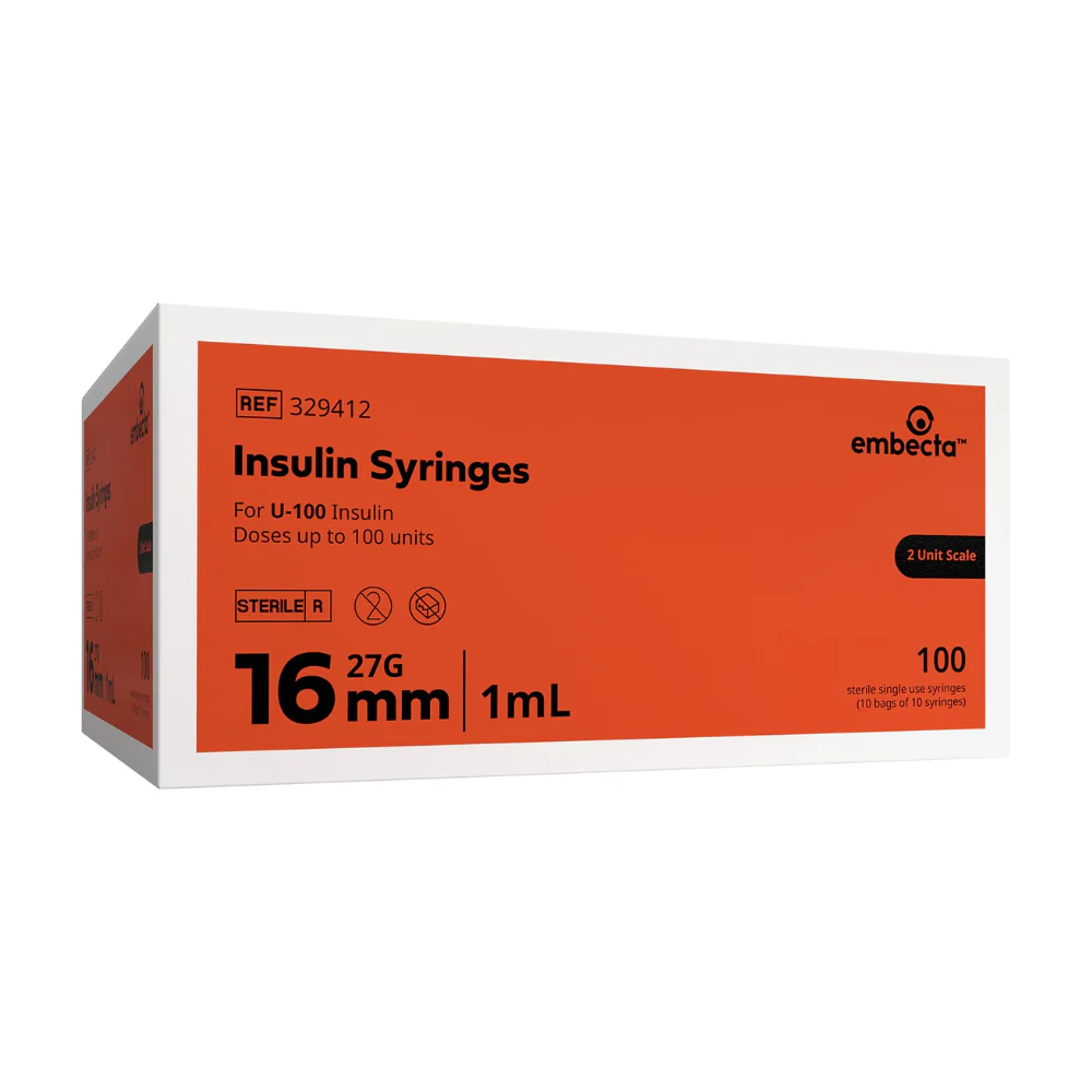 embecta Micro-Fine IV Needle U100 Insulin Syringes, BD Becton Dickinson - Image 3