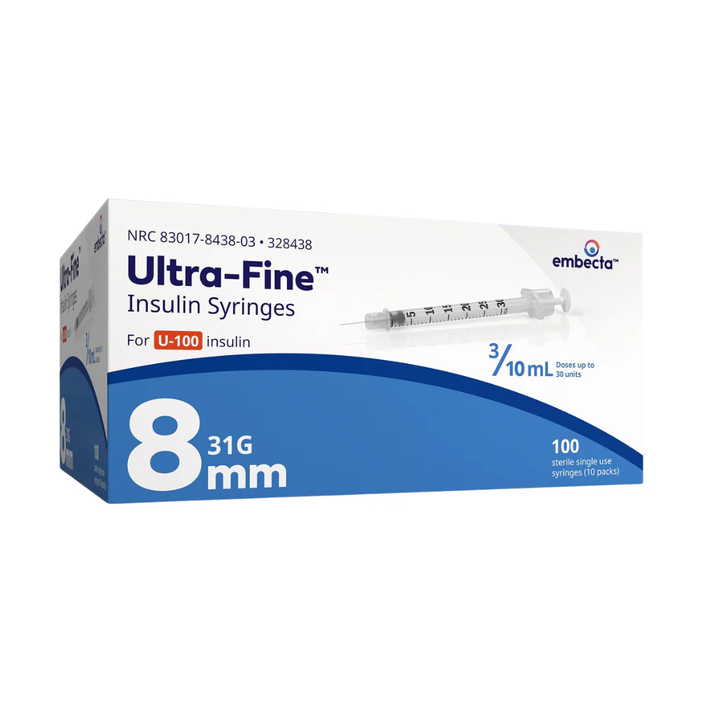 embecta Ultra-Fine Needle U100 Insulin Syringes, BD Becton Dickinson - Image 6
