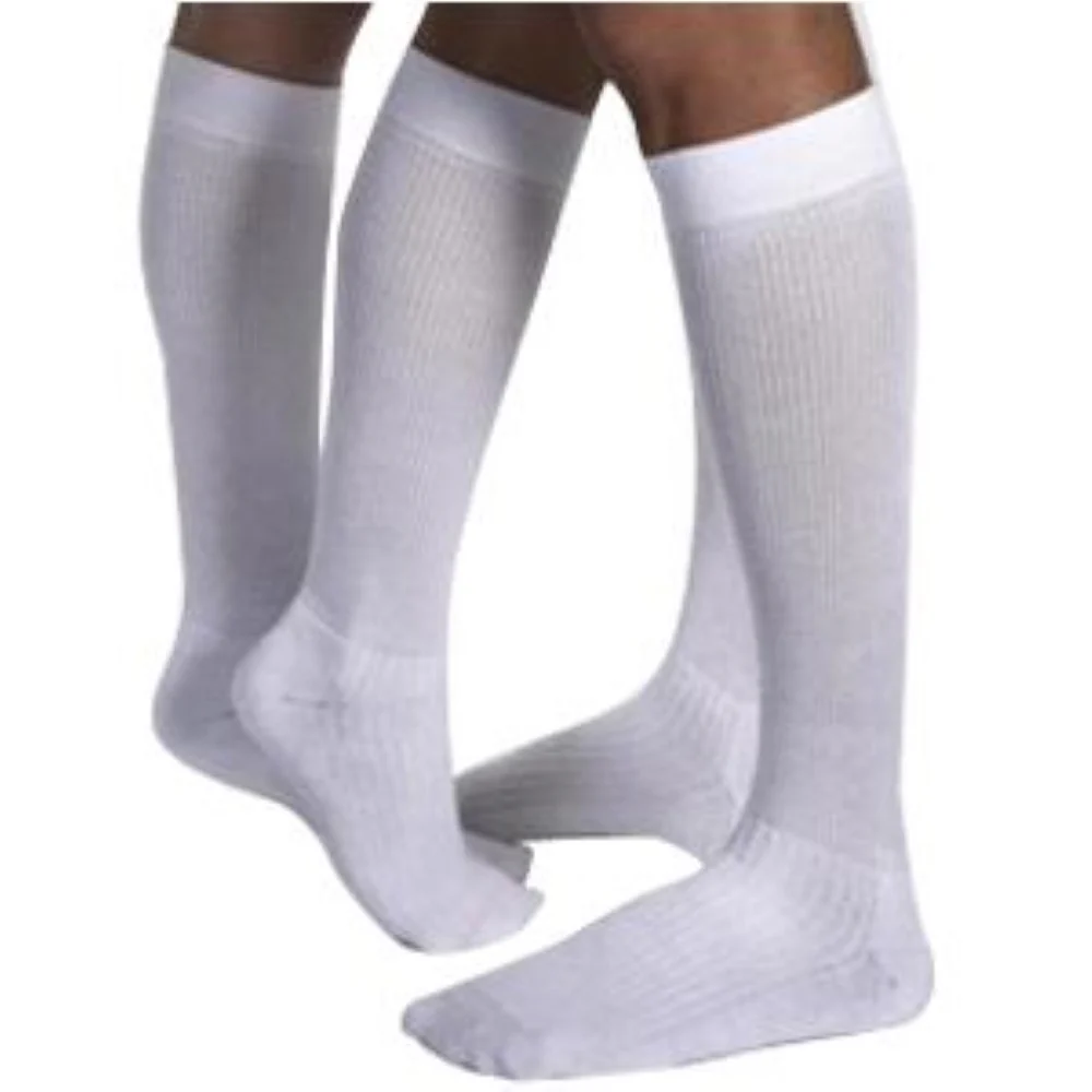 BSN Jobst Unisex ActiveWear Knee-High Extra Firm Compression Socks, Closed Toe, Medium, Cool Black