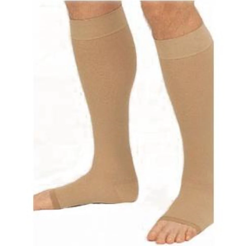 BSN Jobst Unisex Relief Knee-High Extra Firm Compression Stockings, Open Toe, XL, Beige