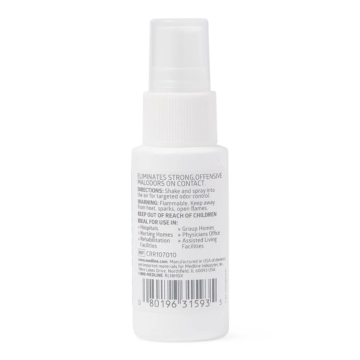 Medline Simply Fresh Odor Eliminator 1 oz. Pump Spray Bottle, Fresh Scent Fragrance, Deodorizer, Latex Free, CRR107010 - Image 2