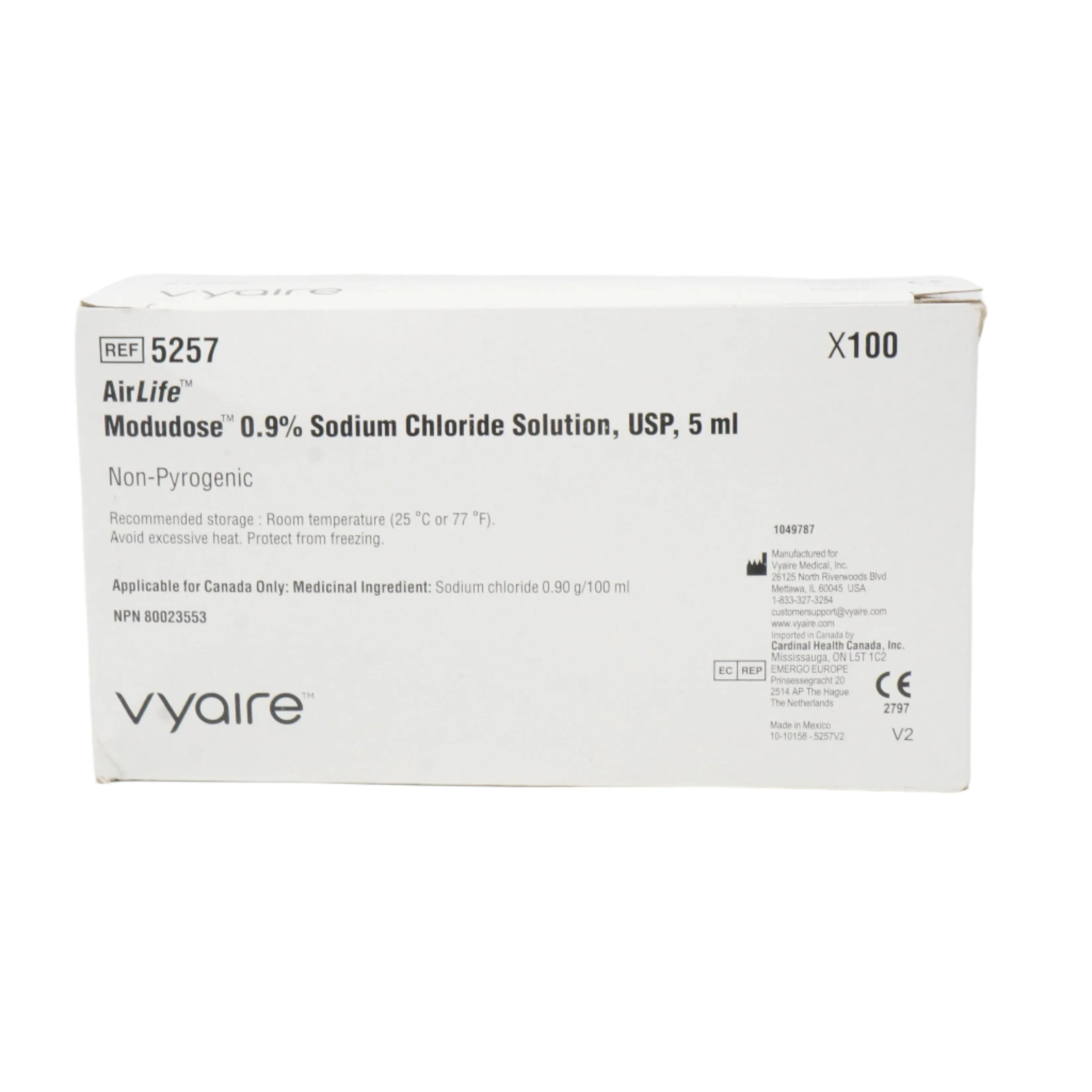 Cardinal Health AirLife MODUDOSE Normal Saline Unit Dose Vials, 0.9% Sodium Chloride, 3 mL to 5 mL - Image 3
