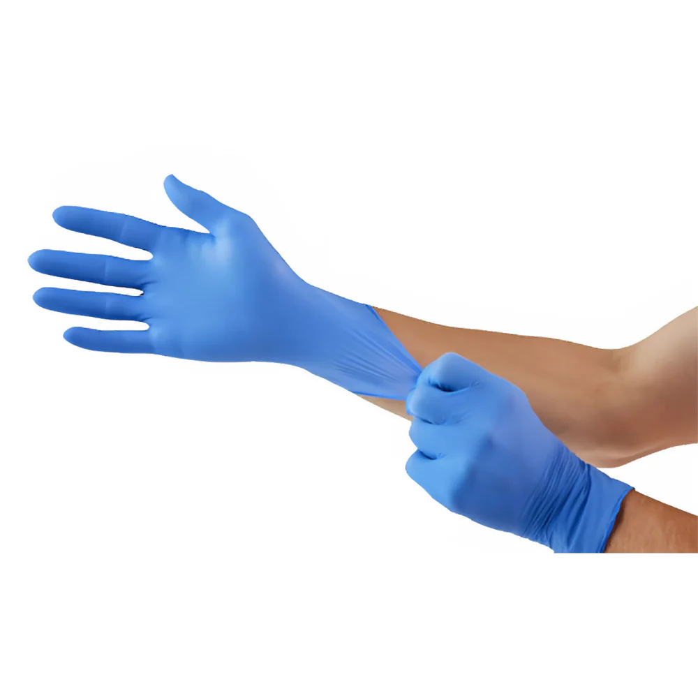 Cardinal Health Chemoplus Latex Blue Examination Gloves, 18.0 mil, 12 in, Non-Sterile, Powder-Free - Image 2