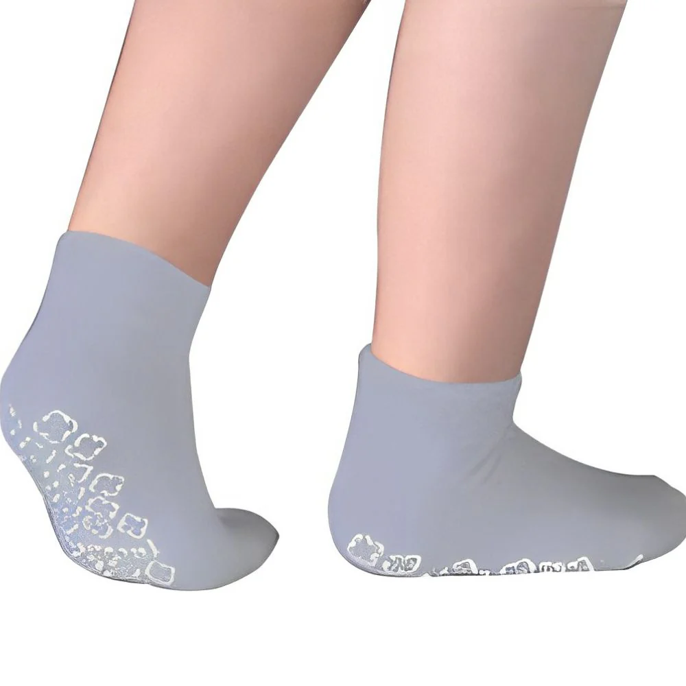 Cardinal Health Non-Slip Hospital Socks with Grips, Single Tread, Interior Terry Cloth - Image 3
