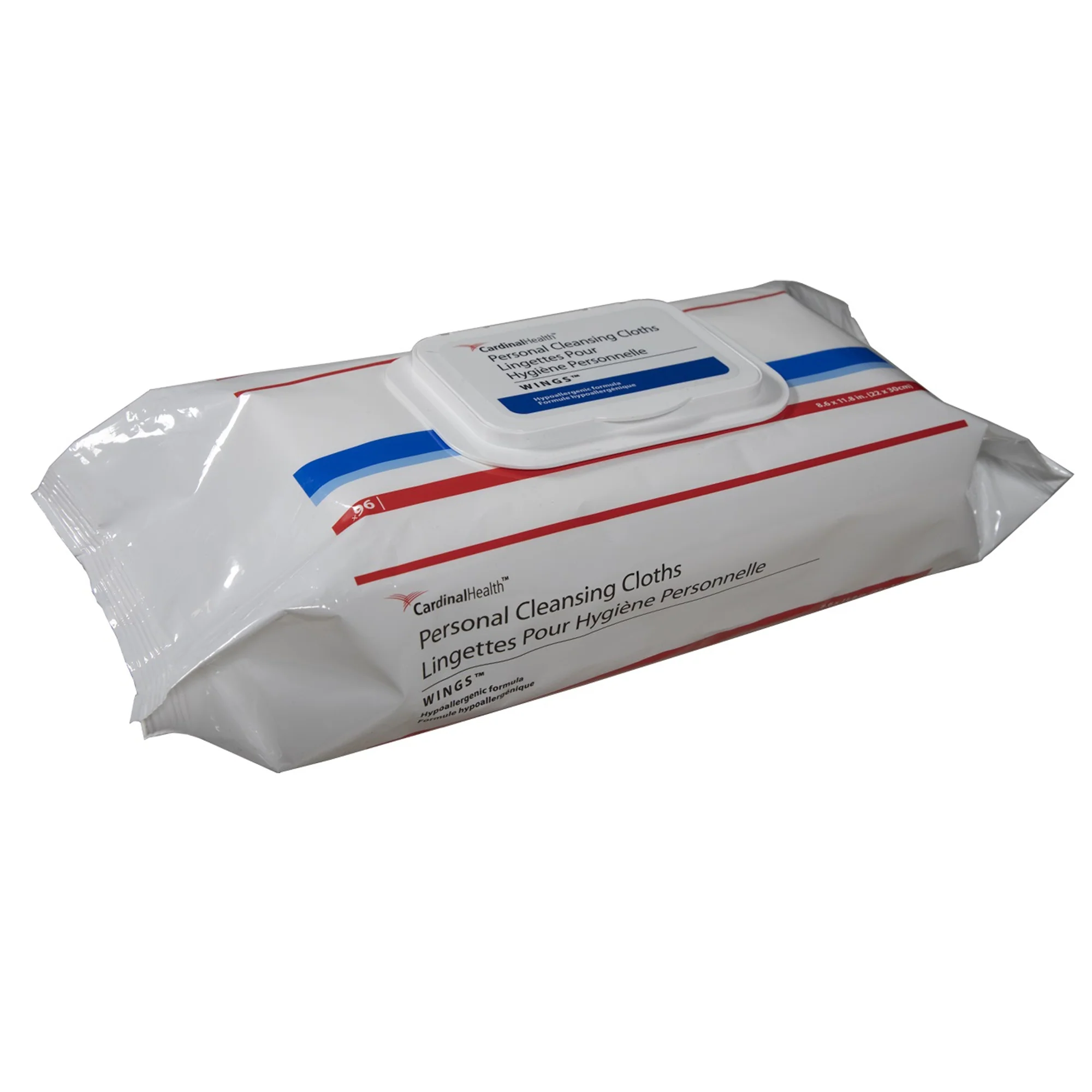 Cardinal Health Wings Personal Cleansing Cloth Infused with Vitamin E, Chamomile, and Aloe Vera, No-Rinse Formulation, Softpack - Image 4