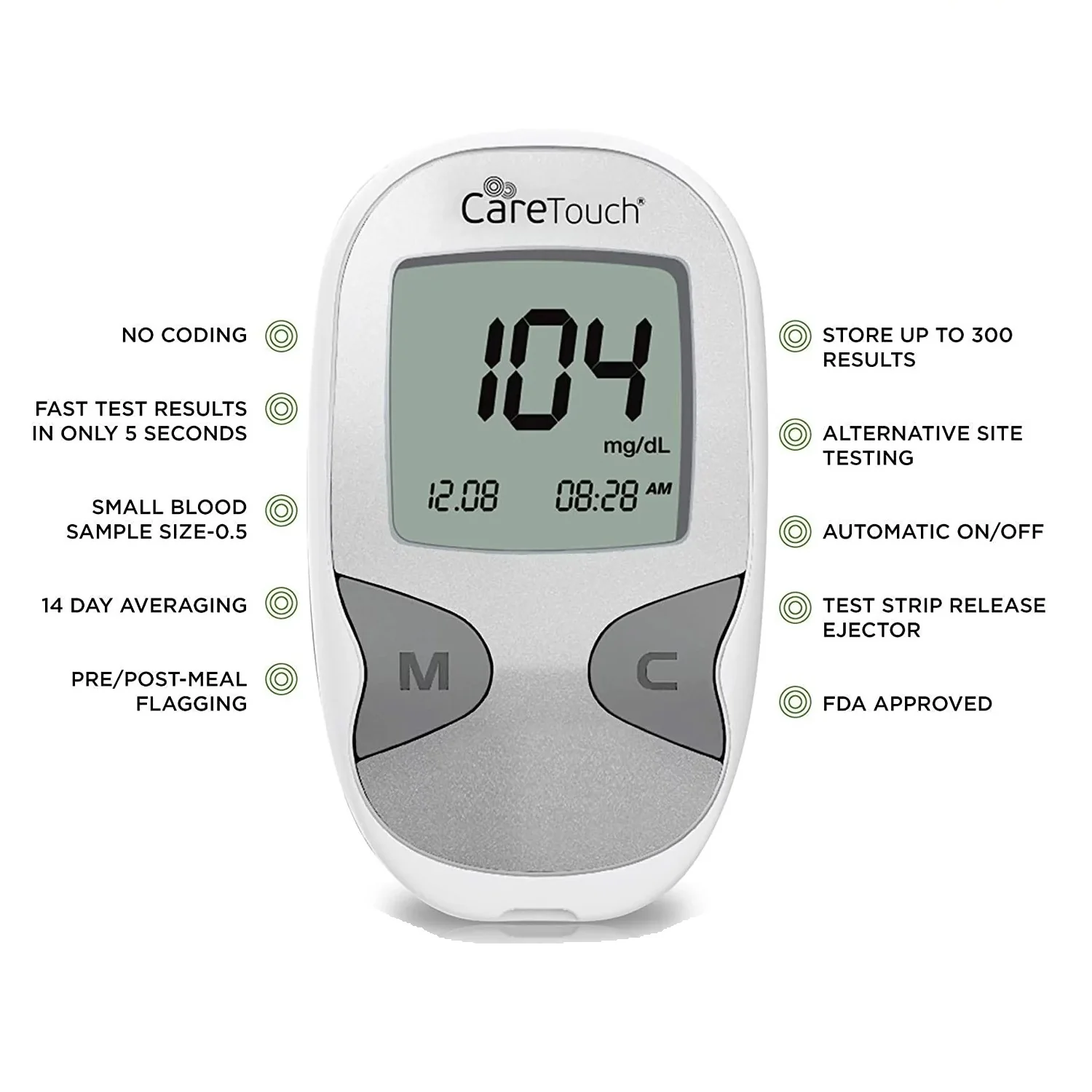 Care Touch Blood Glucose Test Strips / Meter / Monitoring Kit