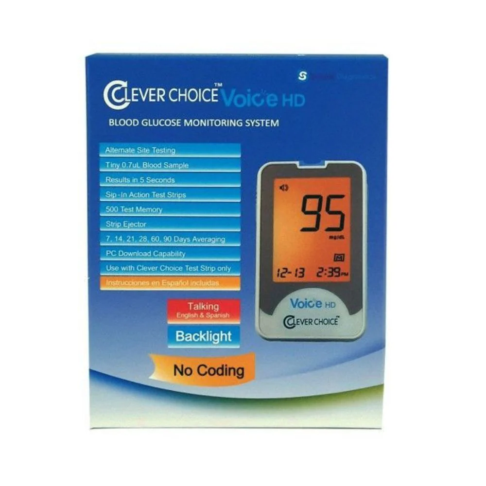 Clever Choice Voice HD Blood Glucose Test Strips / Meter / Monitoring Kit - Image 2