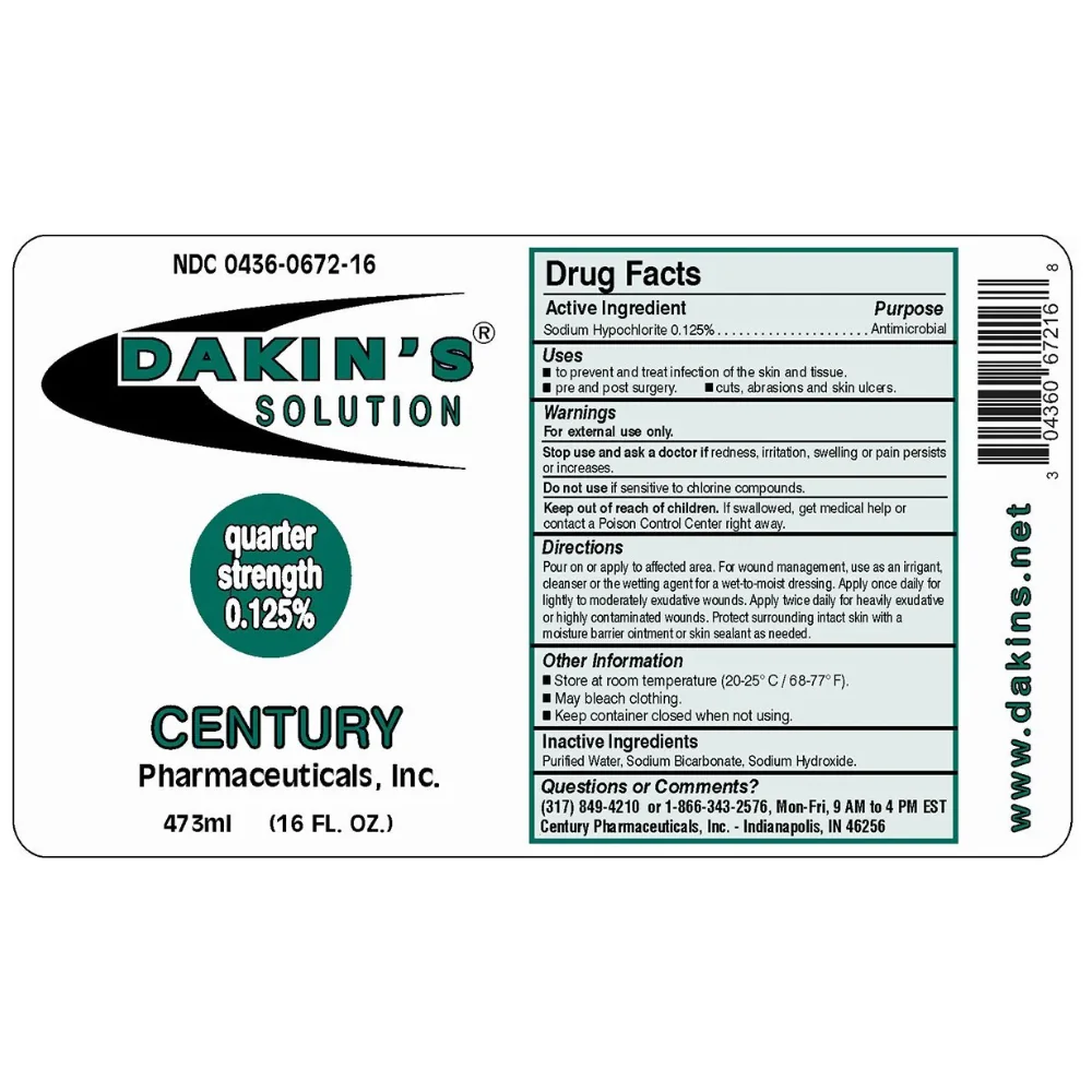 Dakin’s Solution / Di-Dak-Sol Sodium Hypochlorite Wound Cleanser, 16 oz. - Image 4