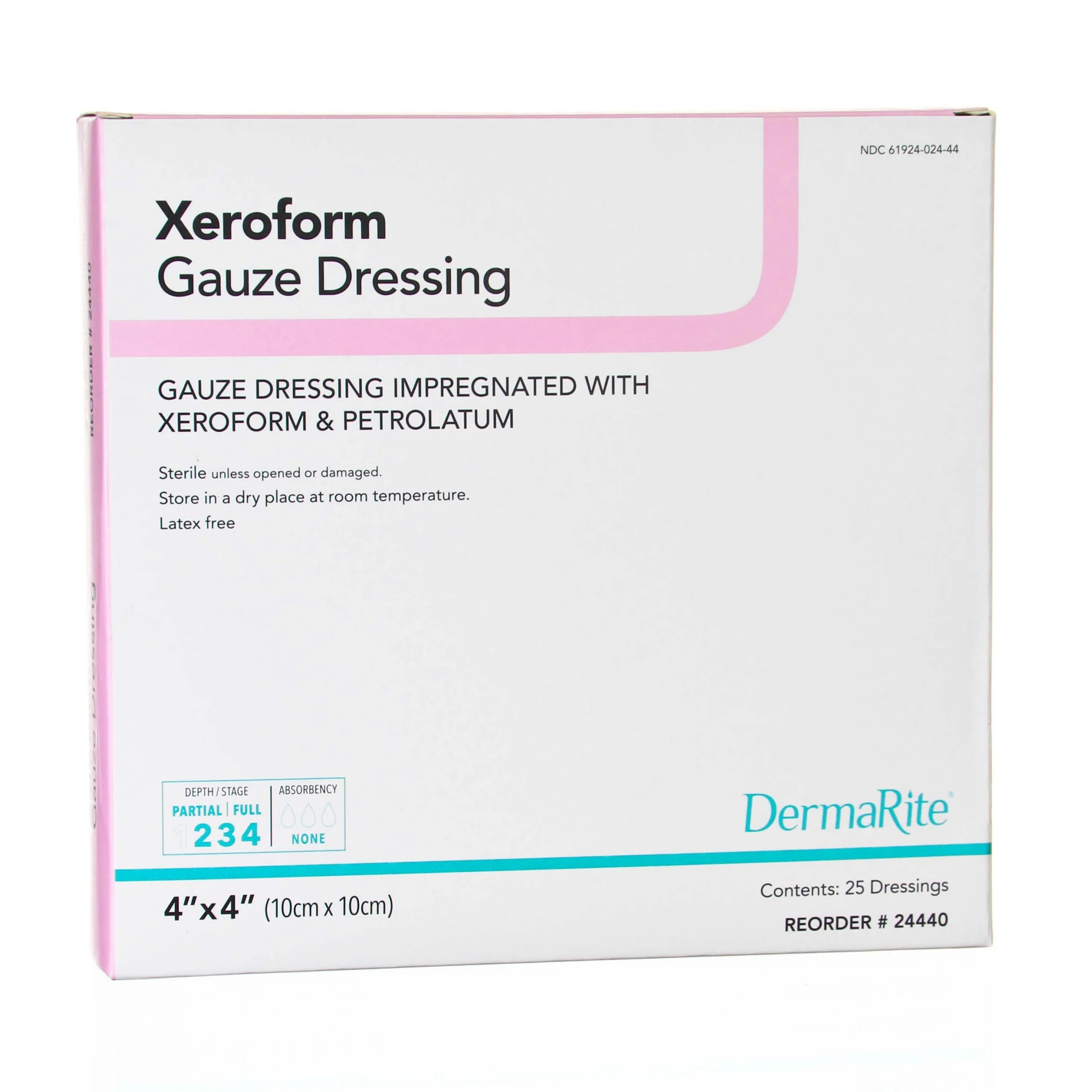 DermaRite Xeroform Impregnated Occlusive Gauze Wound Dressing, Non-Adherent Primary Dressing - Image 3