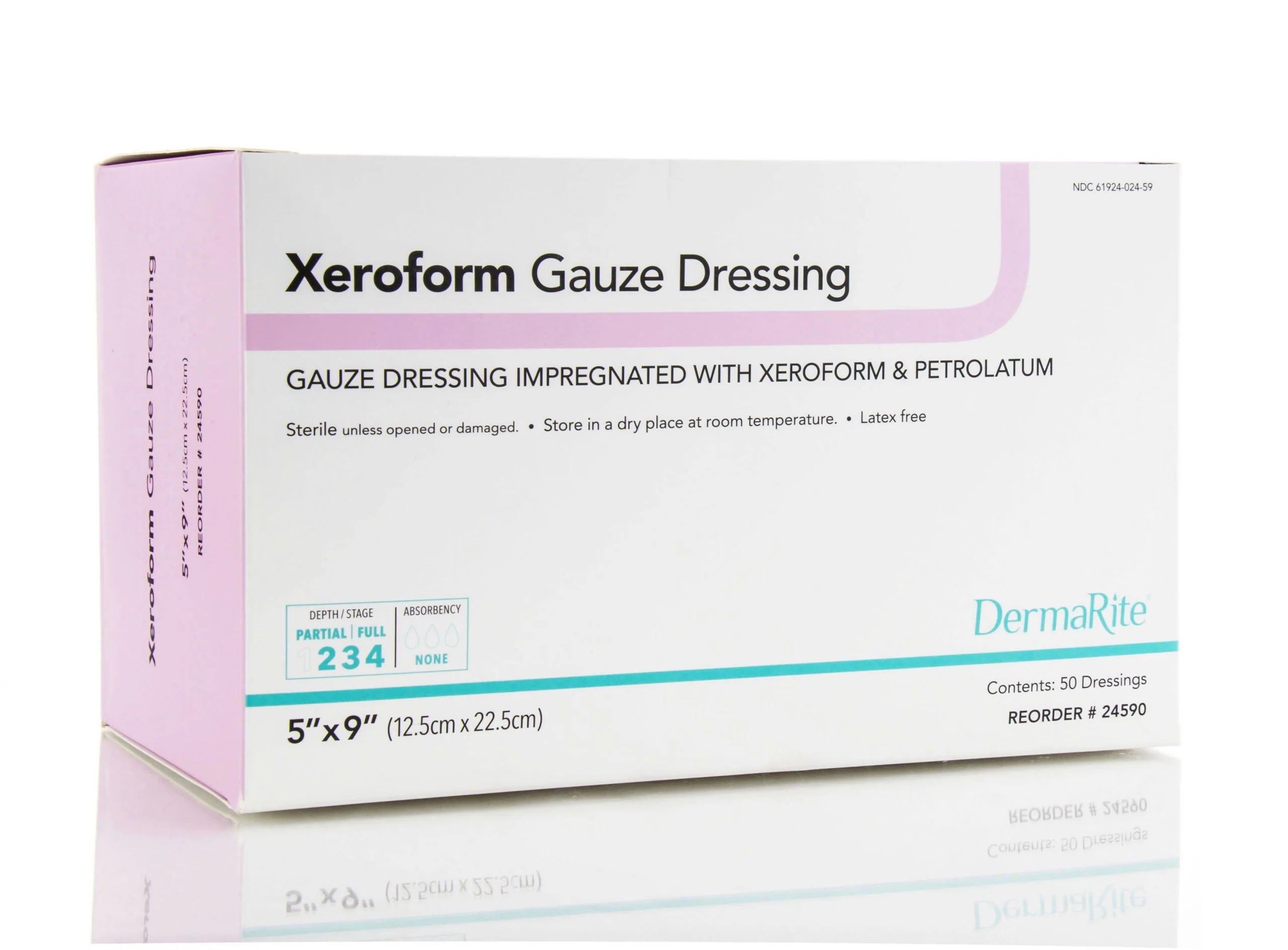 DermaRite Xeroform Impregnated Occlusive Gauze Wound Dressing, Non-Adherent Primary Dressing - Image 4