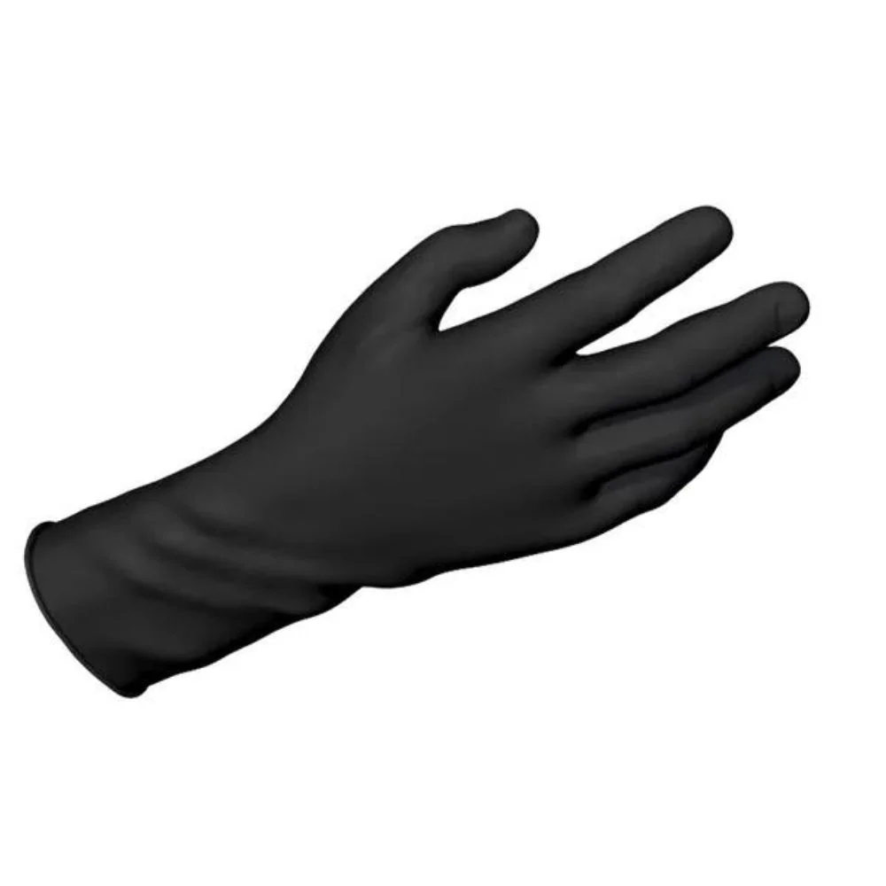 Dynarex SafeTouch Nitrile Exam Gloves, Black, Powder-free, Latex-free, Non-Sterile - Image 2
