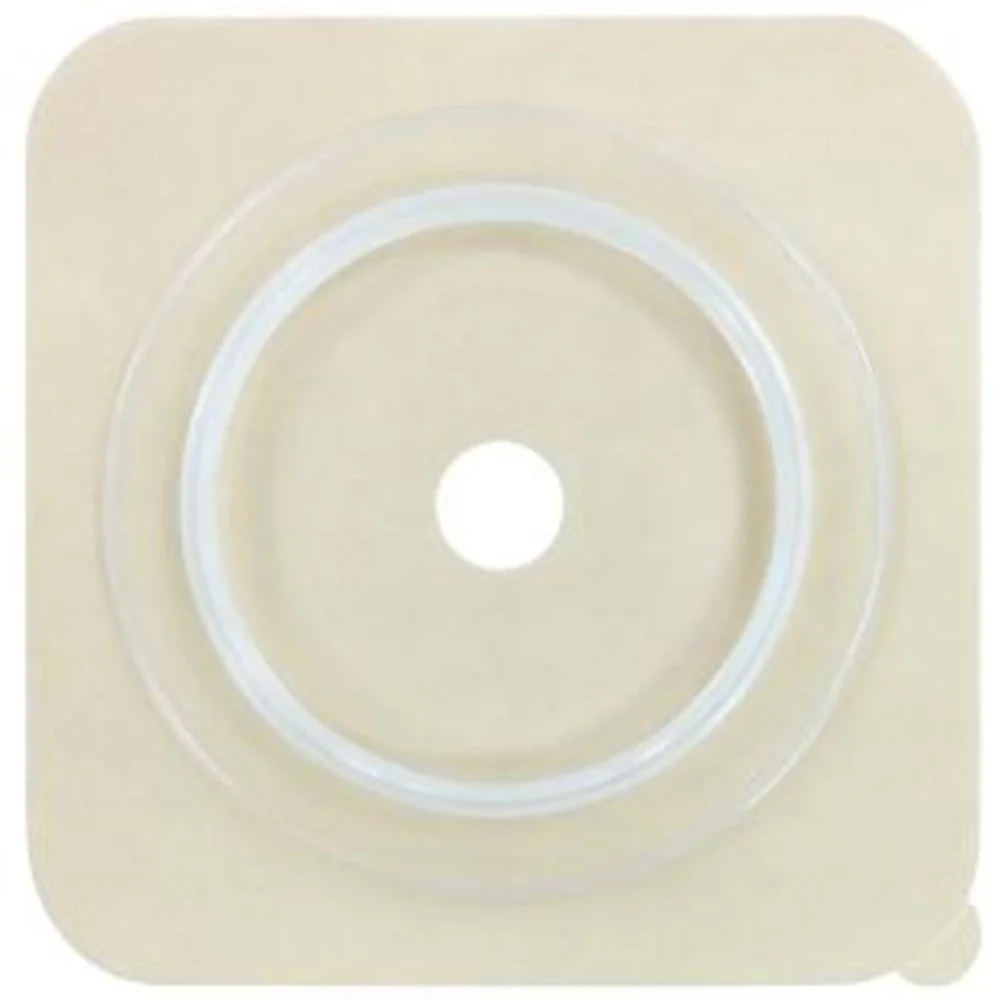 Securi-T USA Two-Piece Cut-to-Fit Extended Wear Solid Hydrocolloid Wafer without Collar 5" x 5", 2-3/4" Flange