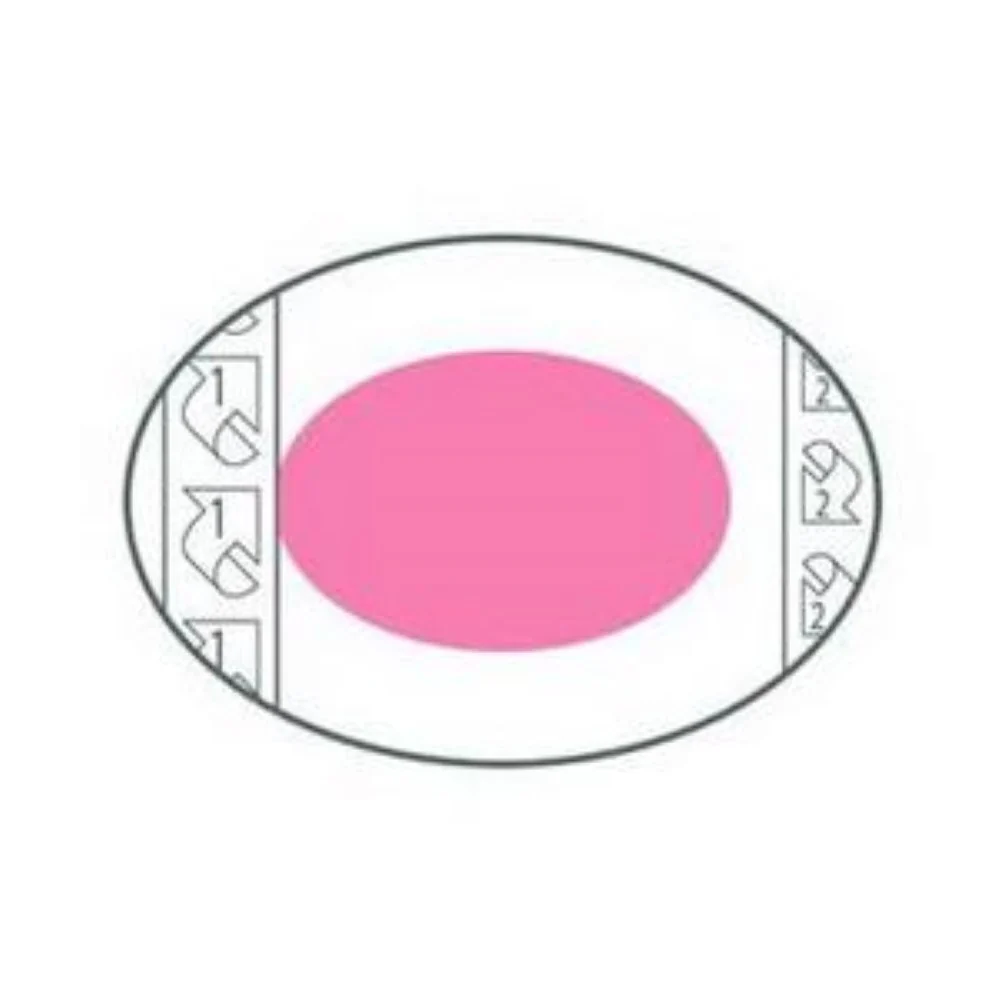 Ferris PolyMem Shapes #5 QuadraFoam Dressing without Silver 5" x 3-1/2" Oval with 3" x 2" Pad