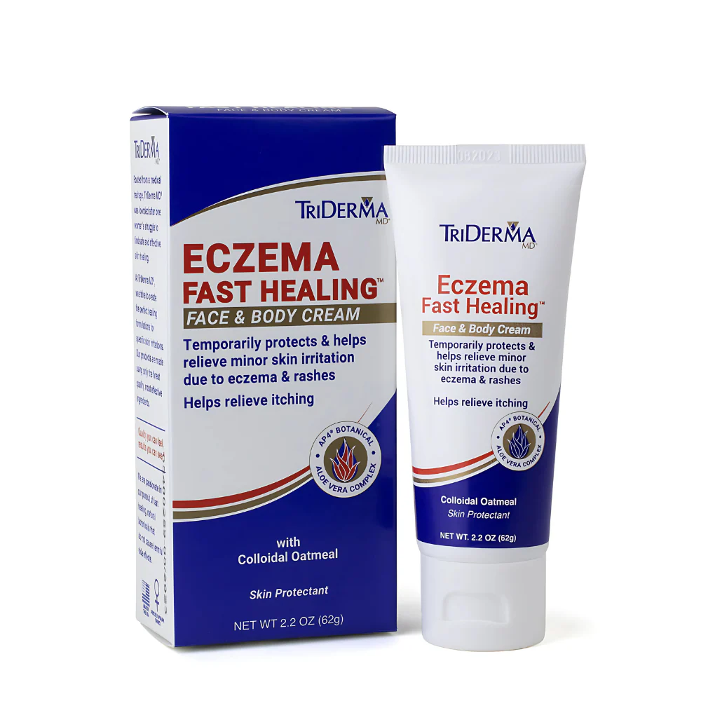 Genuine Virgin Aloe TriDerma Eczema Fast Healing Cream, 1.1 oz. Tube
