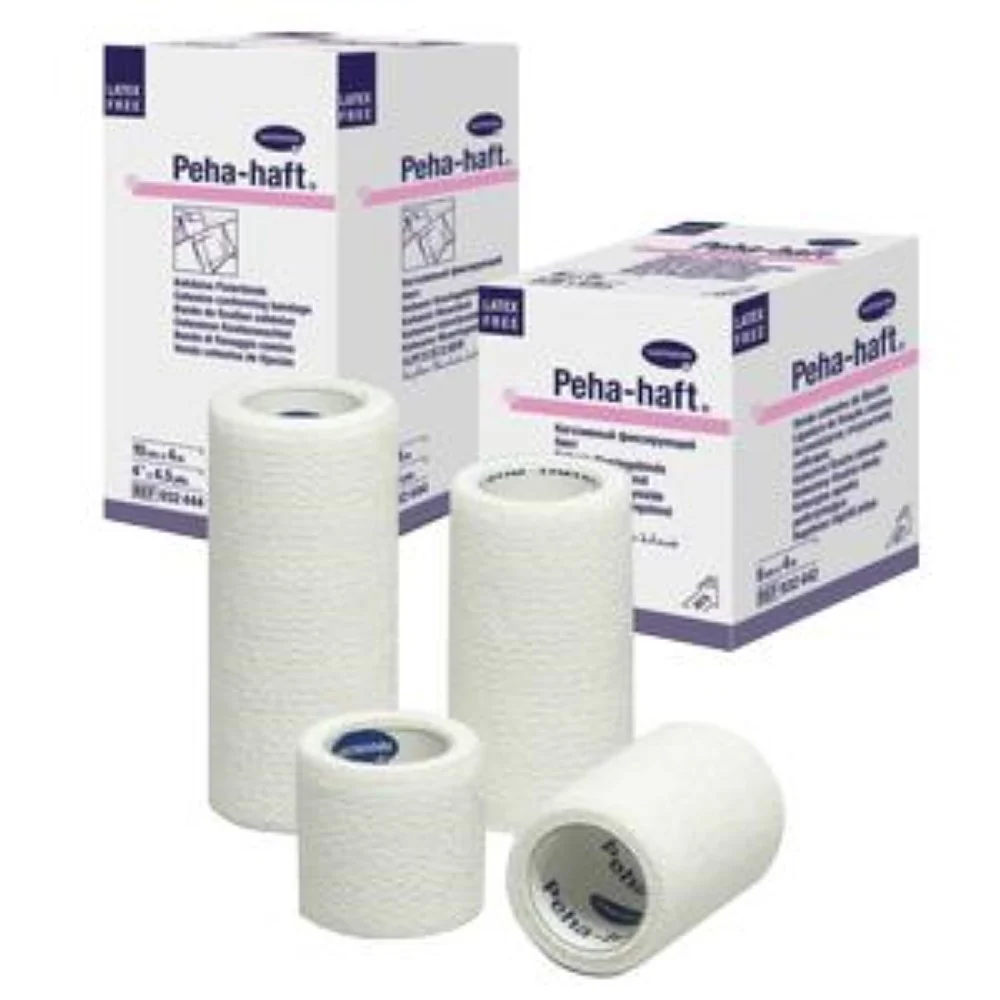 Hartmann Peha-Haft Absorbent Cohesive Conforming Gauze Bandages, 1 in to 4 in x 4.5 yds., Latex-Free