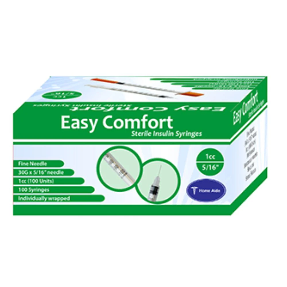 Home Aide EasyComfort U100 Individually Wrapped Insulin Syringes, Easy Comfort - Image 4