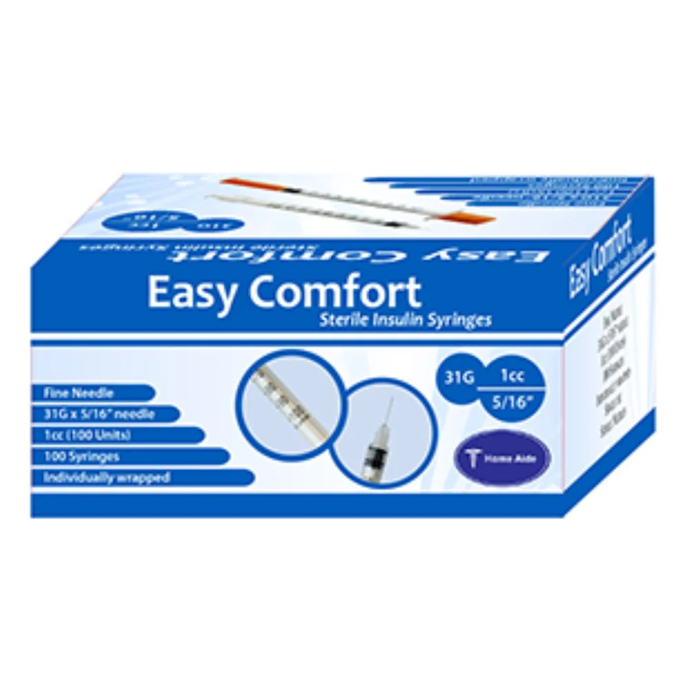 Home Aide EasyComfort U100 Individually Wrapped Insulin Syringes, Easy Comfort - Image 6