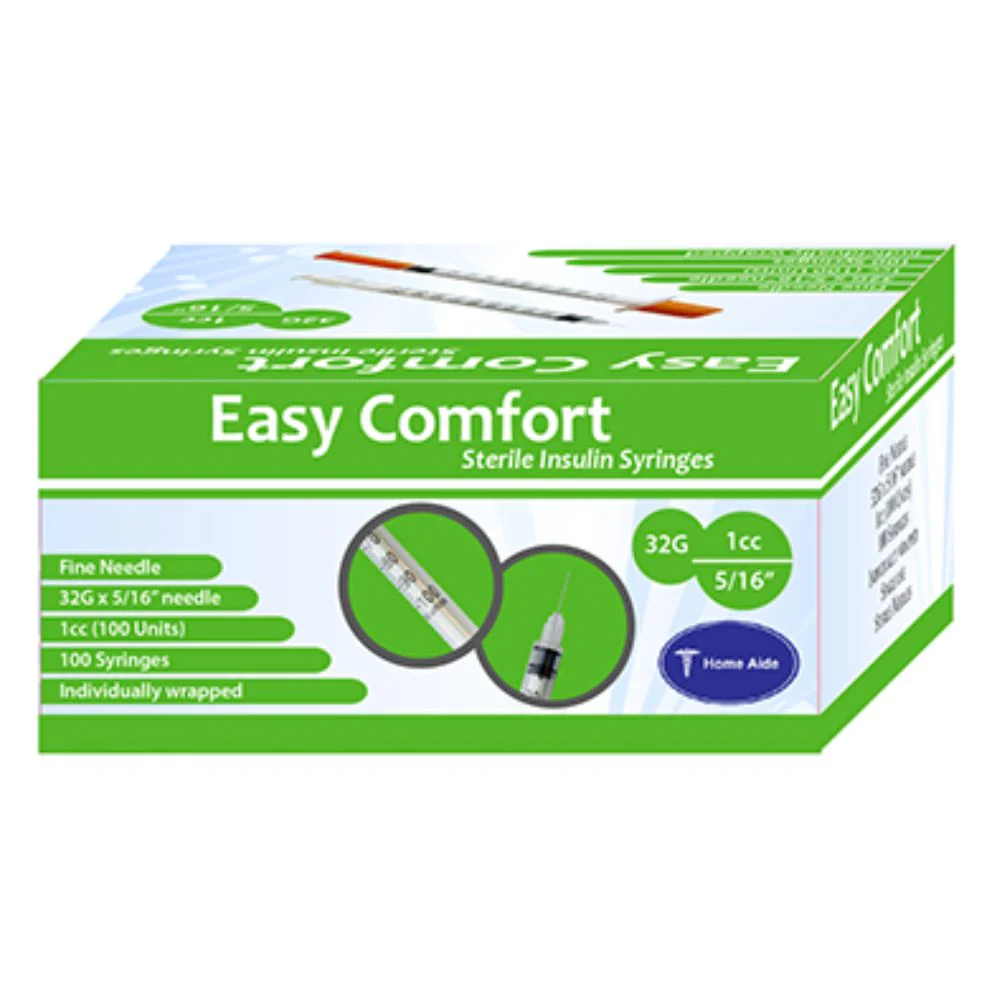Home Aide EasyComfort U100 Individually Wrapped Insulin Syringes, Easy Comfort - Image 8