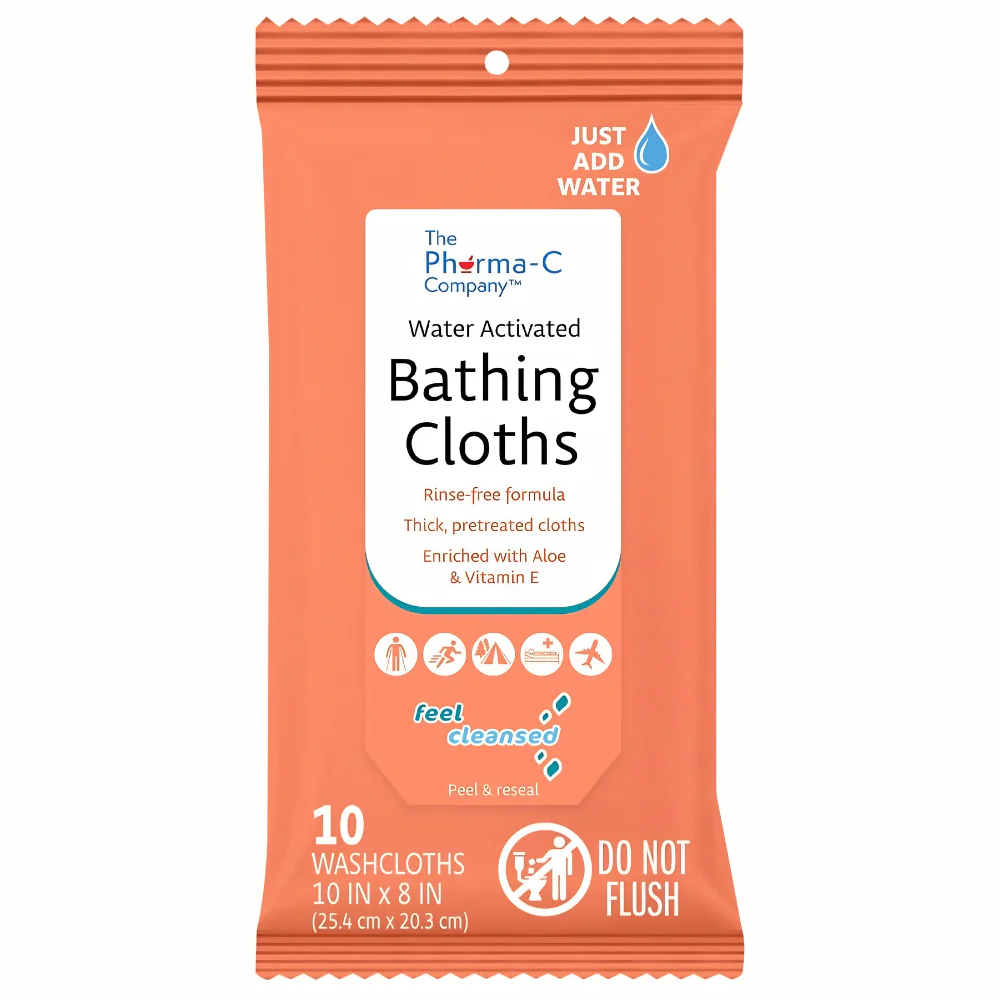 Kleen Test Pharma-C-Wipes Rinse-Free Water Activated Bathing Cloth, Scented - Image 4