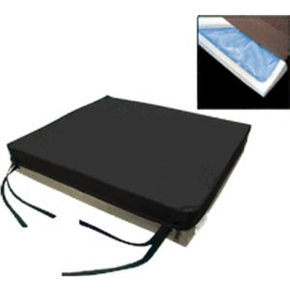 Mason Medical Gel-U-Seat Gel Cushion with Waterproof Cover 16" x 16" x 3", High Density Foam Encapsulates a Dual Chamber Gel Bladder, The Unitek Nylon Cover is Low Sshear and Waterproof