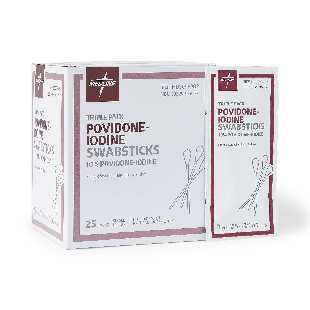 Medline 10% USP Povidone-Iodine 4 in. Swabsticks, Skin Antiseptic/Germicide, First Aid Antimicrobial - Image 4