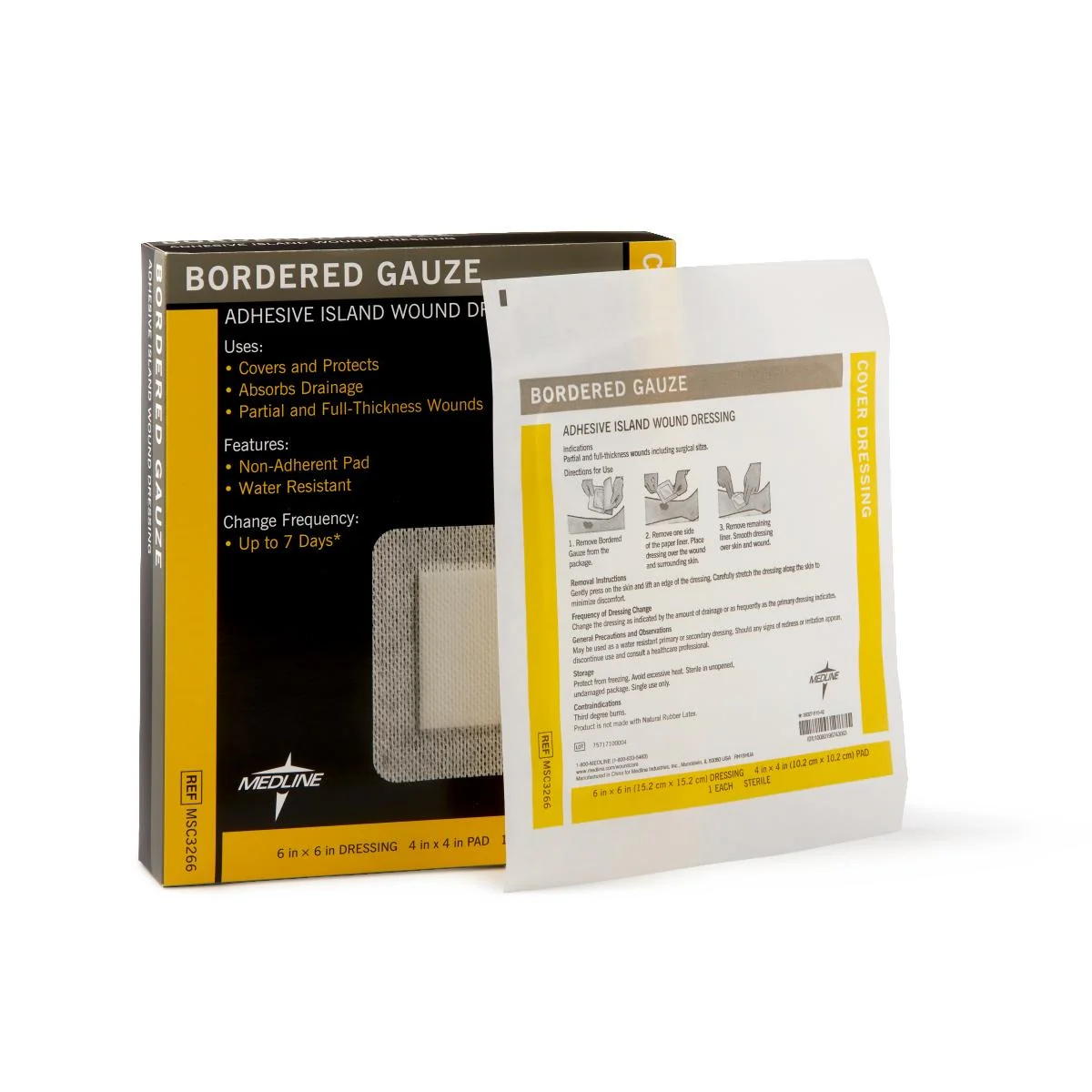 Medline Bordered Gauze Adhesive Island Wound Dressing - Image 5
