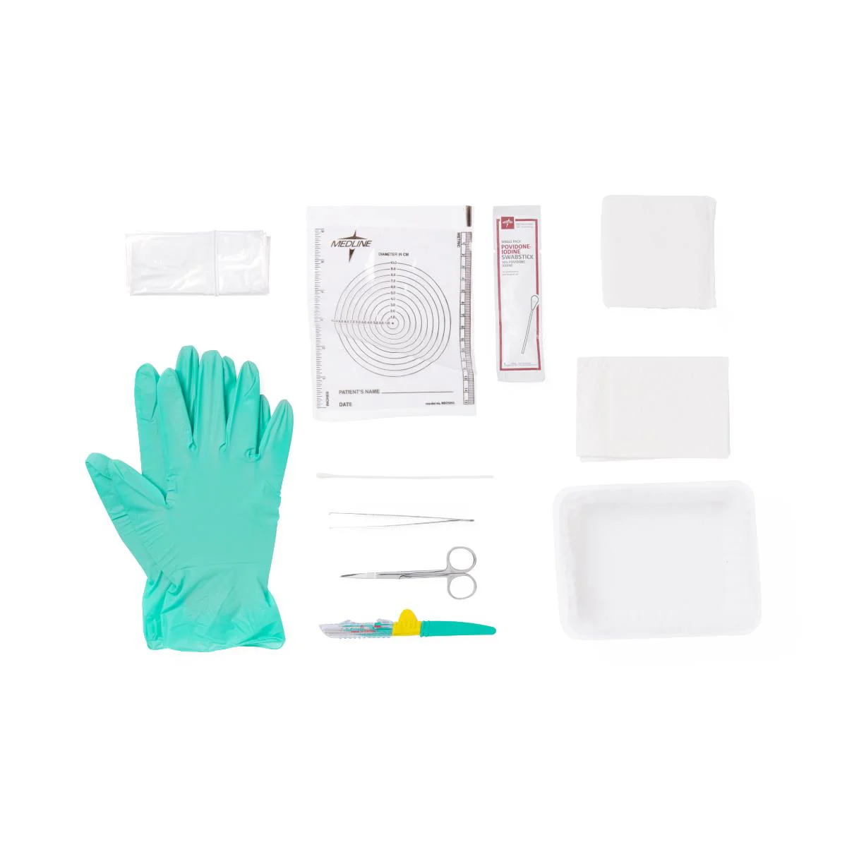 Medline Debridement Procedure Tray with No. 10 Safety Scalpel, Sterile, Latex-Free