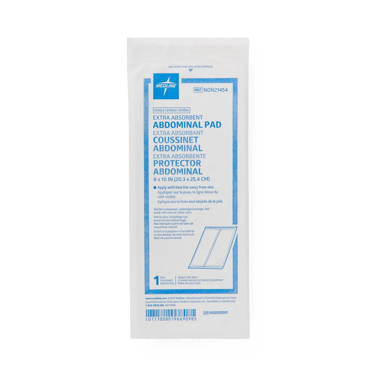 Medline Extra Absorbent Abdominal ABD Pad, Sterile - Image 2