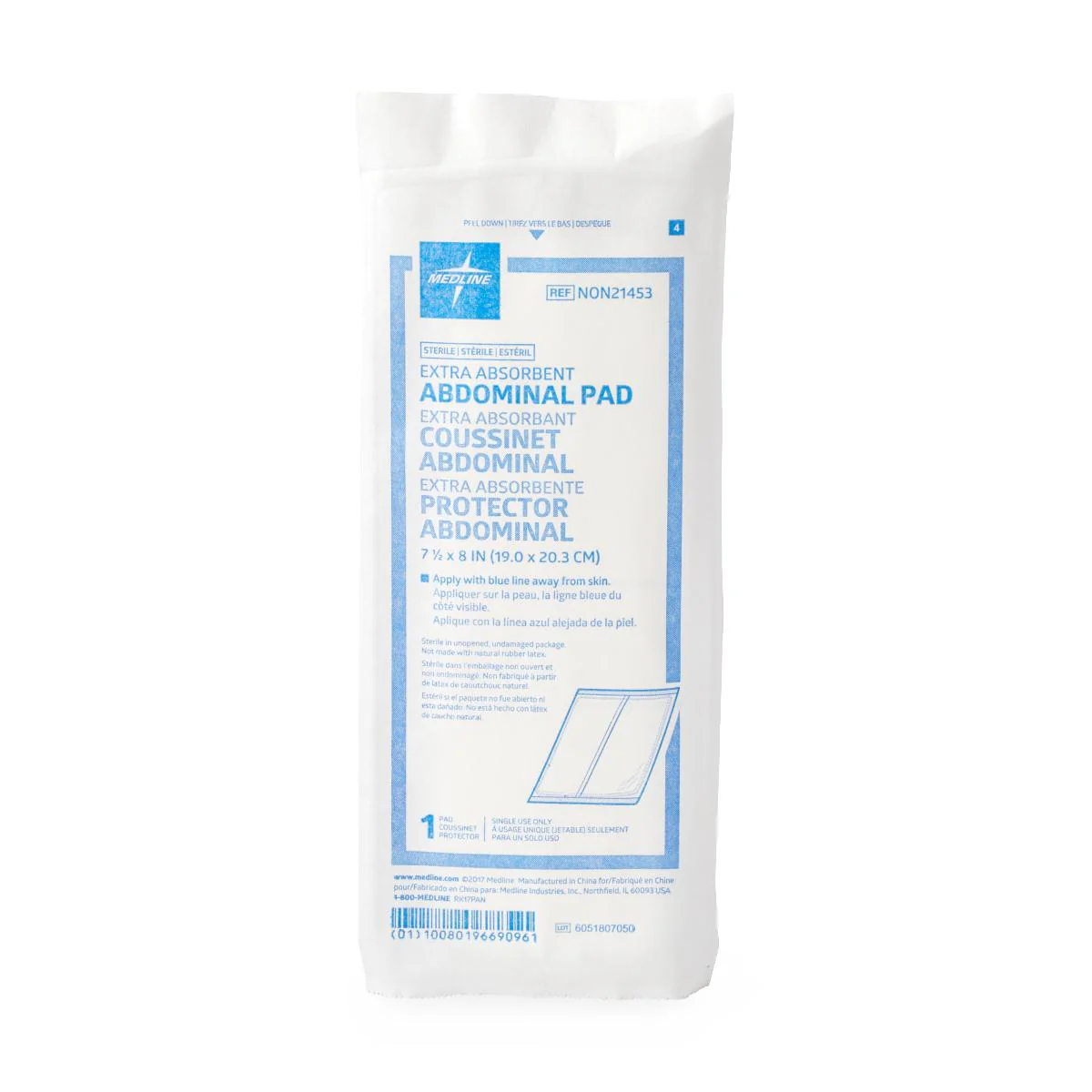 Medline Extra Absorbent Abdominal ABD Pad, Sterile - Image 5