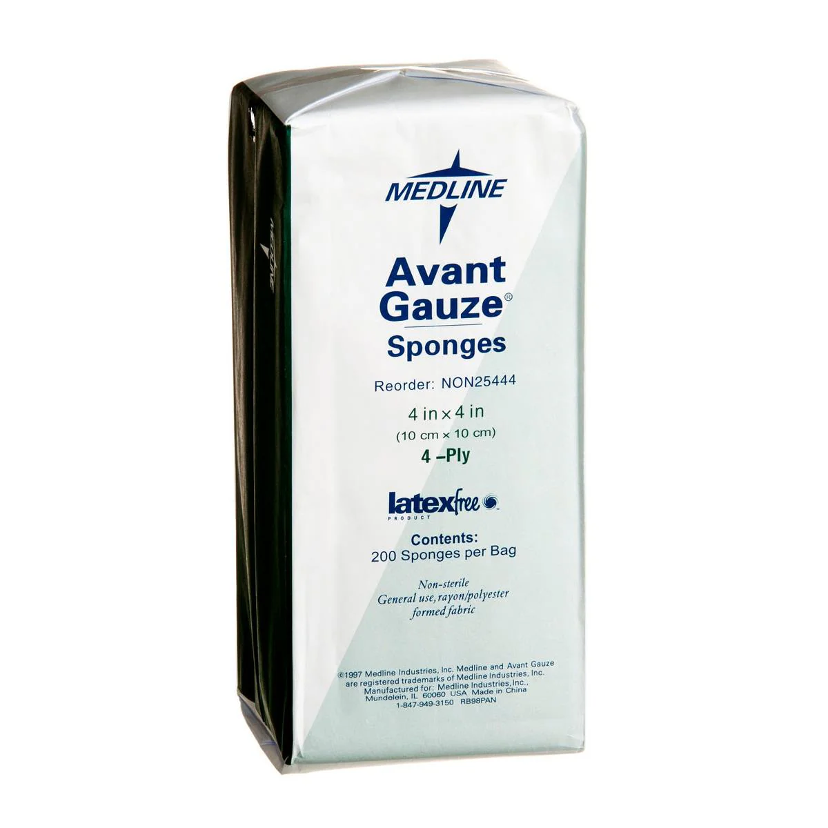 Medline Standard Rayon Polyester Blend Non-Woven Non-Sterile Gauze Sponges, Extra-Absorbent, Low Linting - Image 3