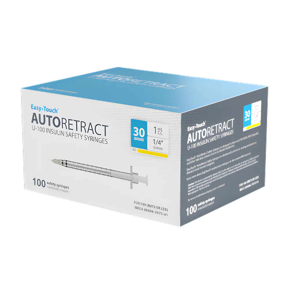 MHC EasyTouch AutoRetract Safety Insulin Syringe, Easy Touch - Image 5