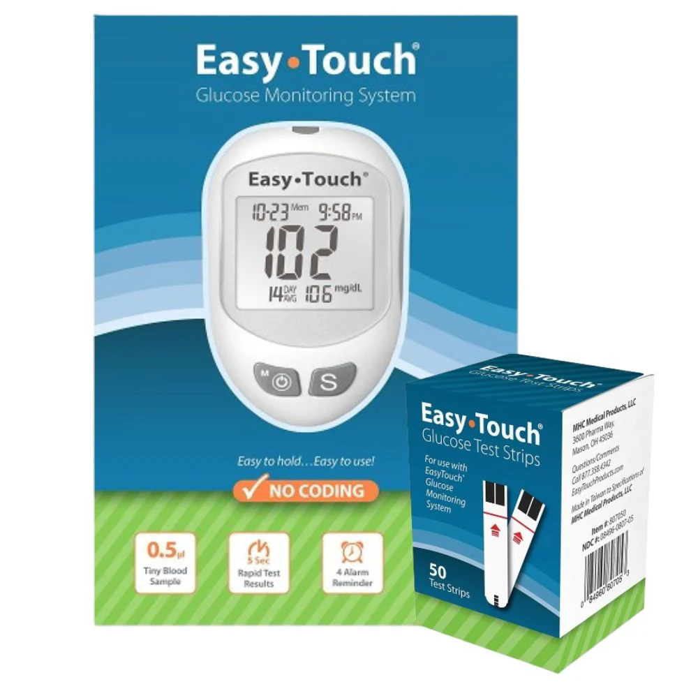 MHC Easy Touch Blood Glucose Test Strips / Glucometer / Monitoring Kit - Image 4