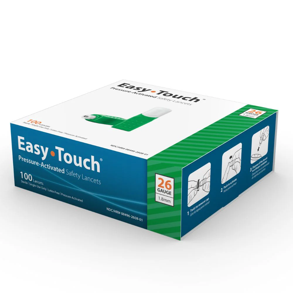 MHC EasyTouch Pressure Activated Safety Lancets, 21/23/26/28/30G, Easy Touch - Image 3