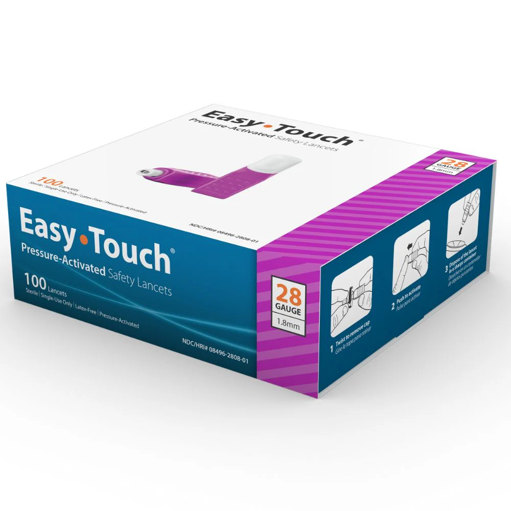 MHC EasyTouch Pressure Activated Safety Lancets, 21/23/26/28/30G, Easy Touch - Image 4