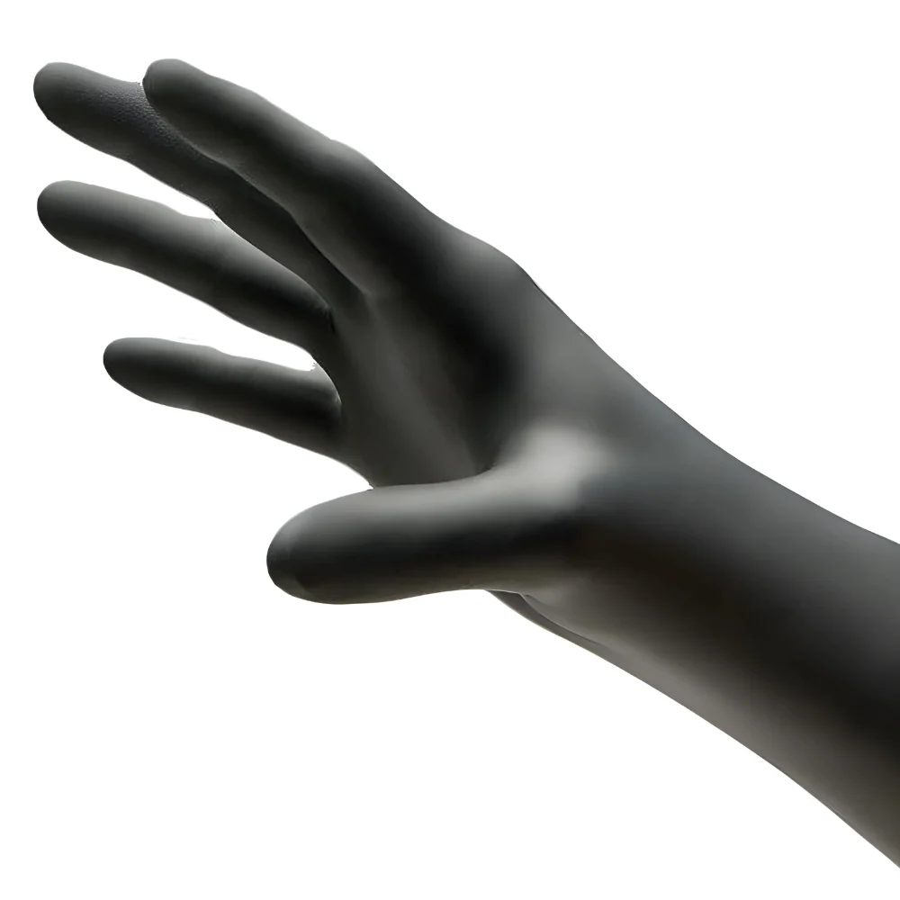 NitriDerm Black Nitrile 187 Series Examination Gloves, Black, Powder-free, Latex-free, Non-Sterile - Image 2