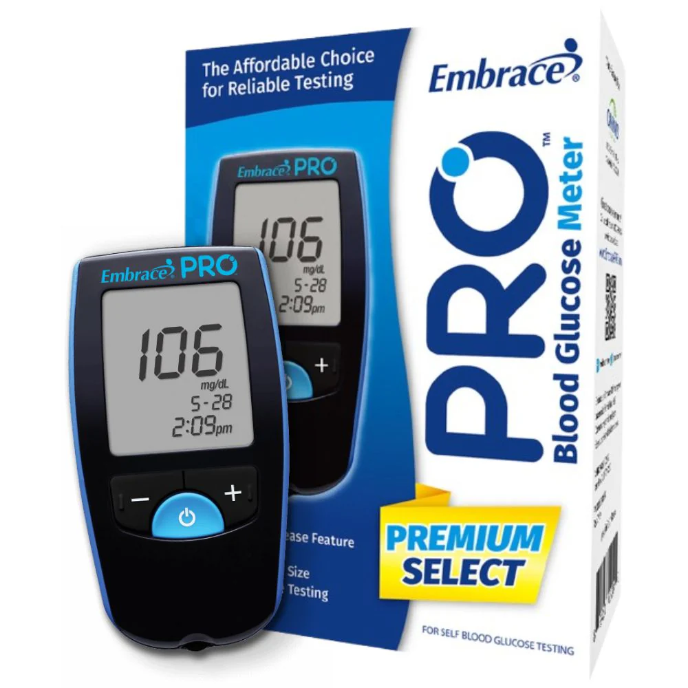 Omnis Health Embrace Pro Blood Glucose Test Strips / Meter / Monitoring Kit - Image 2
