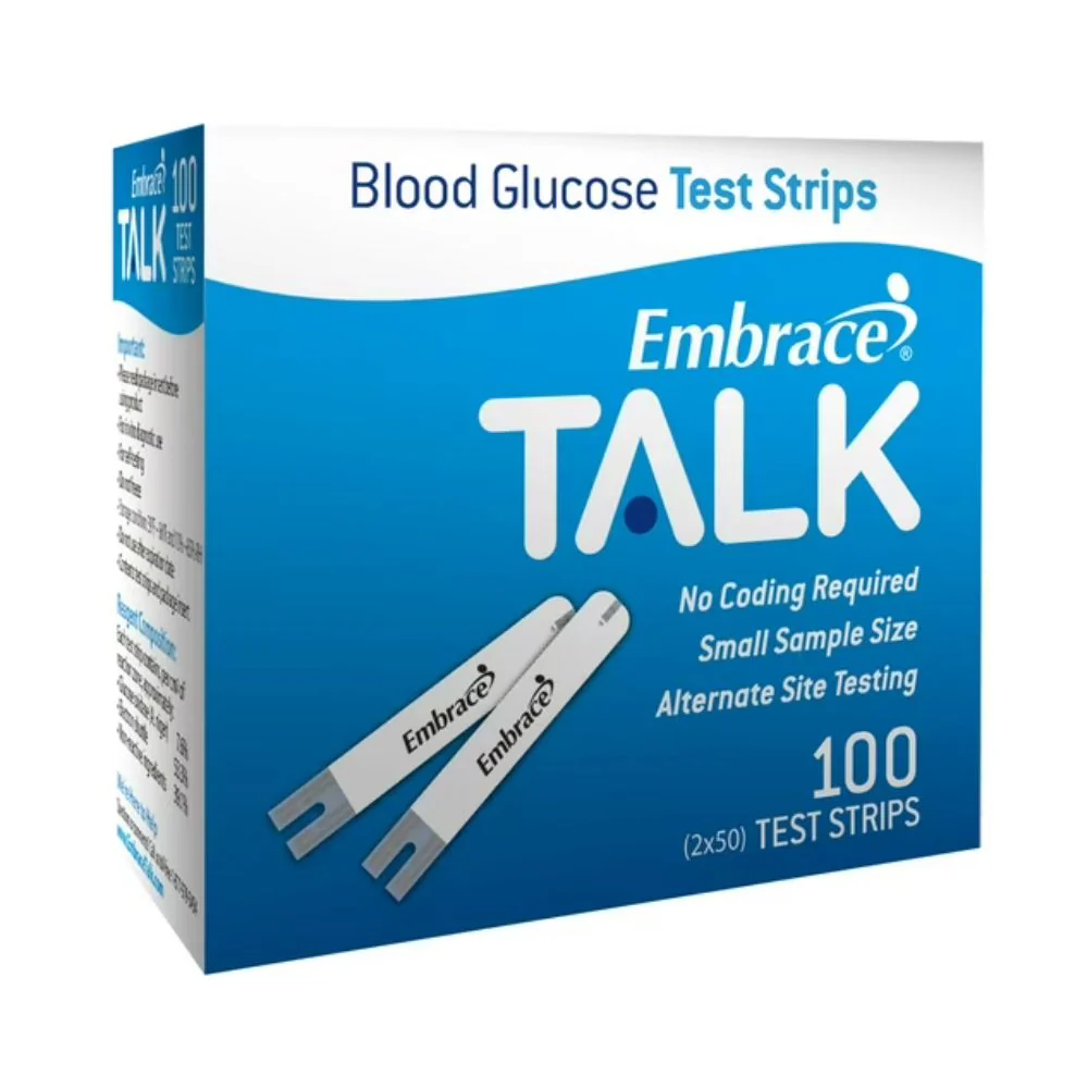 Omnis Health Embrace Talk Blood Glucose Test Strips / Meter / Monitoring Kit - Image 2
