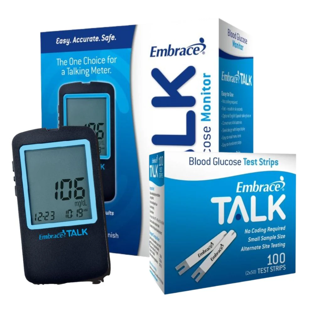 Omnis Health Embrace Talk Blood Glucose Test Strips / Meter / Monitoring Kit - Image 5