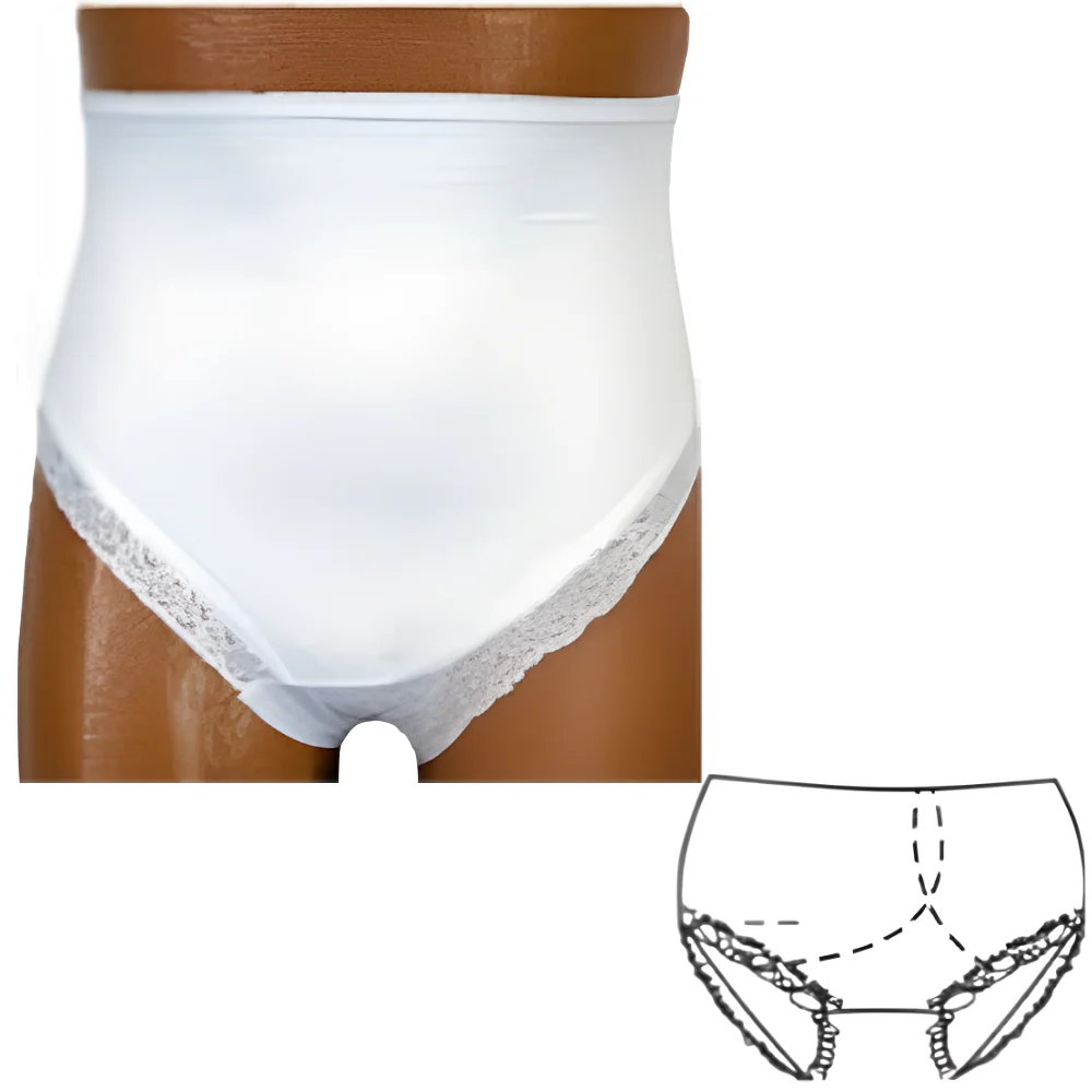 OPTIONS Ladies' Brief Ostomy Support Undergarment with Built-In Barrier - Image 8
