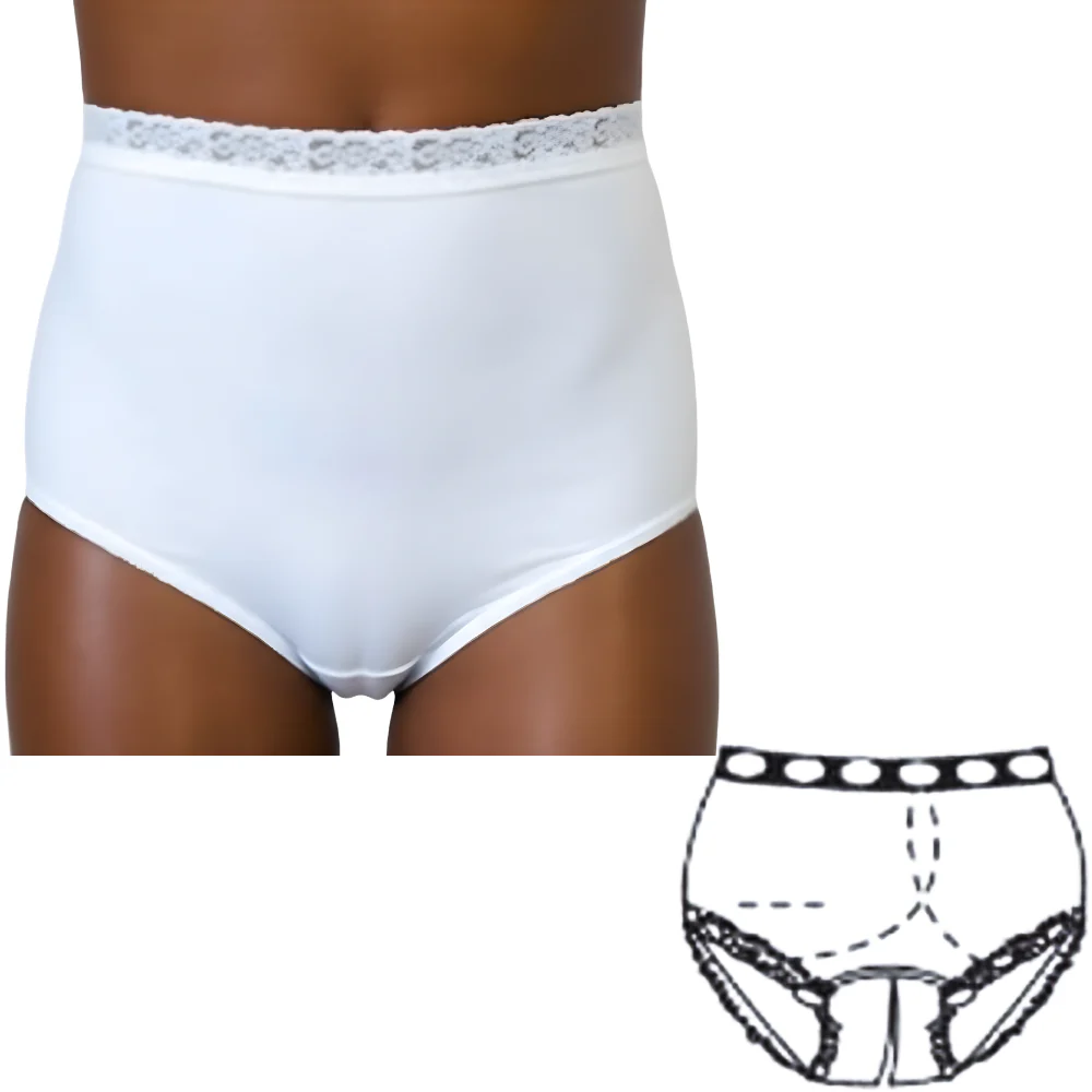 OPTIONS Ladies' Ostomy Support Undergarment with Split-Cotton Crotch and Built-In Barrier - Image 6