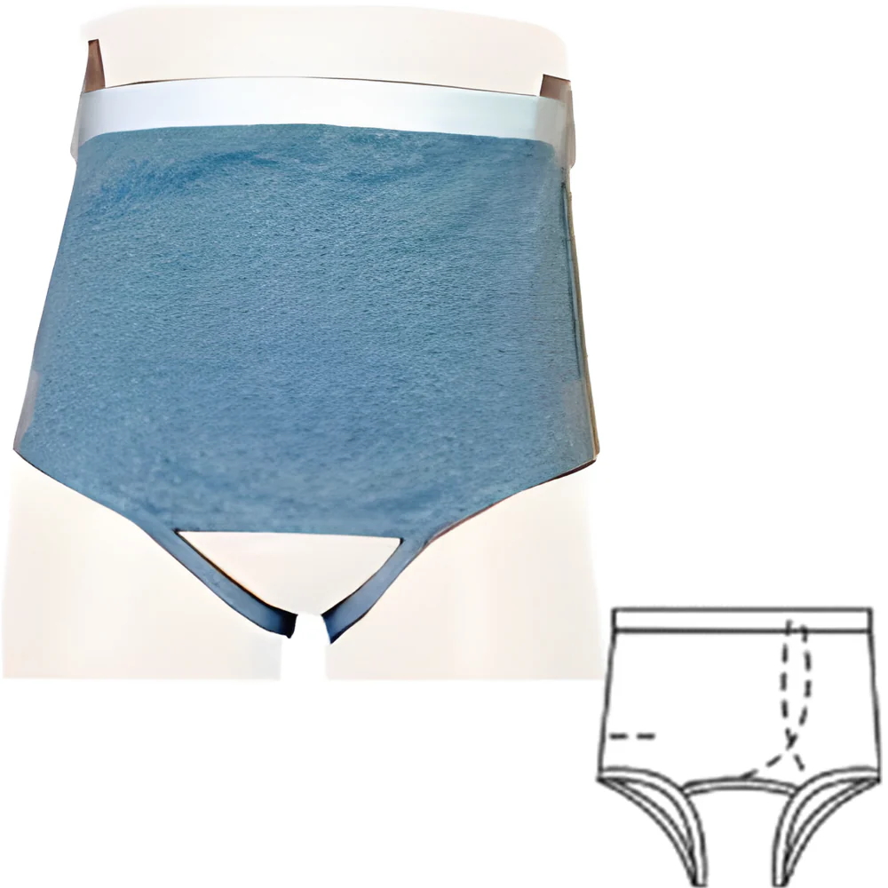 OPTIONS Men's Backless Ostomy Support Undergarment with Built-In Barrier - Image 3