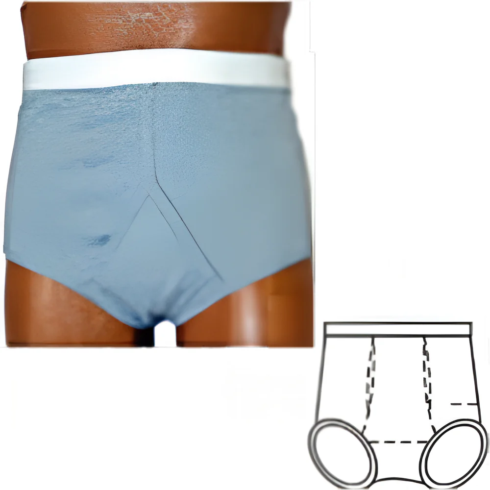 OPTIONS Men's Basic Brief Ostomy Support Undergarment with Built-In Barrier - Image 10