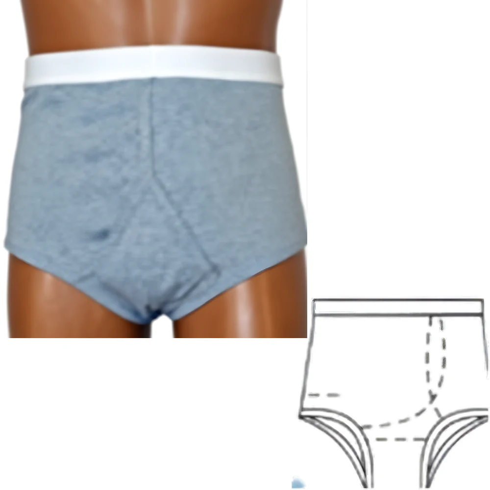 OPTIONS Men's Basic Brief Ostomy Support Undergarment with Built-In Barrier - Image 4