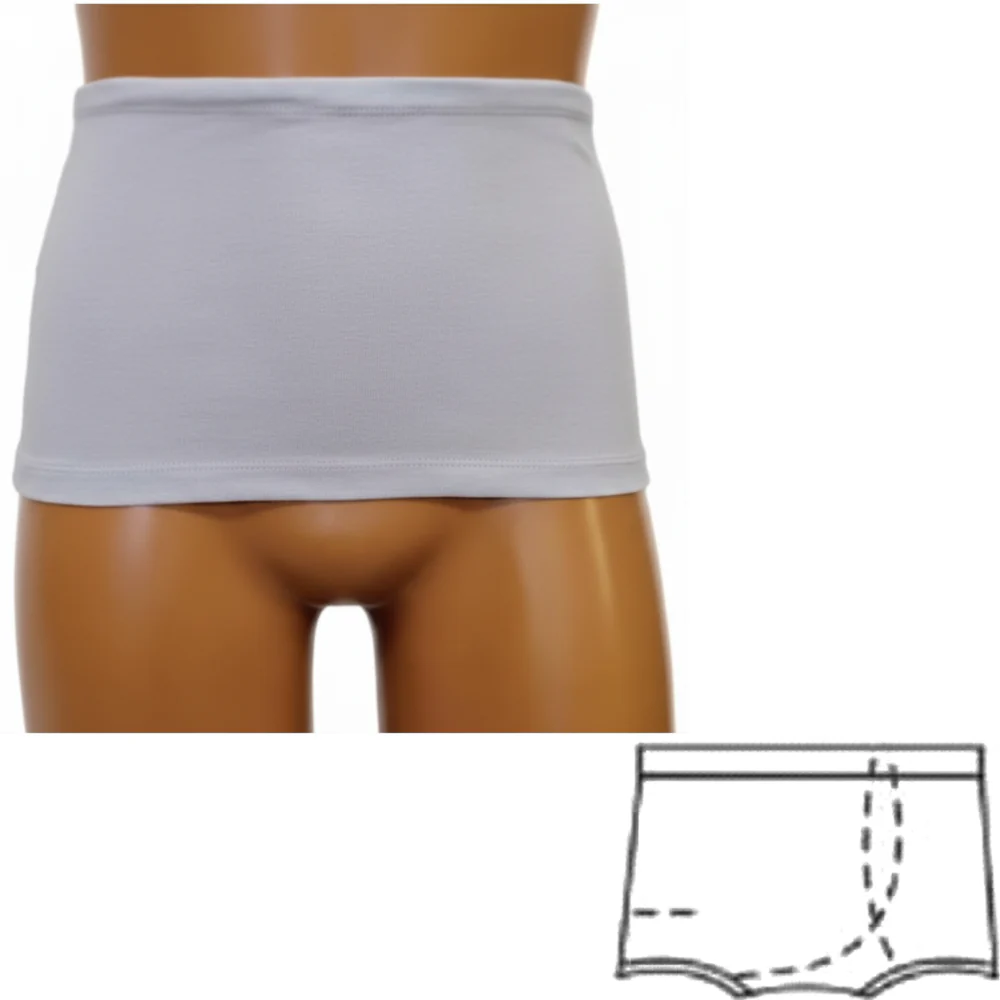 OPTIONS Men's Wrap/Brief Ostomy Support Undergarment with Open Crotch and Built-In Barrier - Image 10