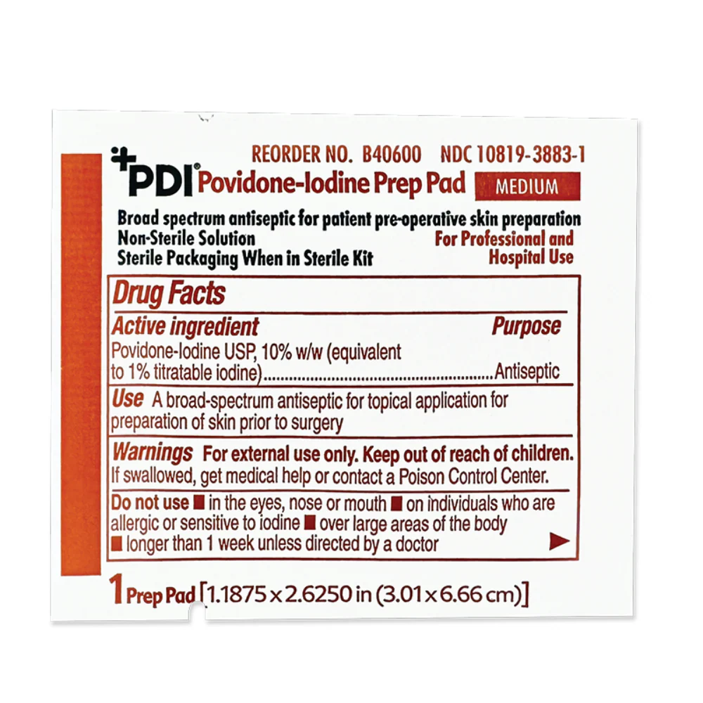 PDI 10% USP Povidone-Iodine (PVP-I) 4 in. Swabsticks, Skin Antiseptic/Germicide, First Aid Antimicrobial - Image 3