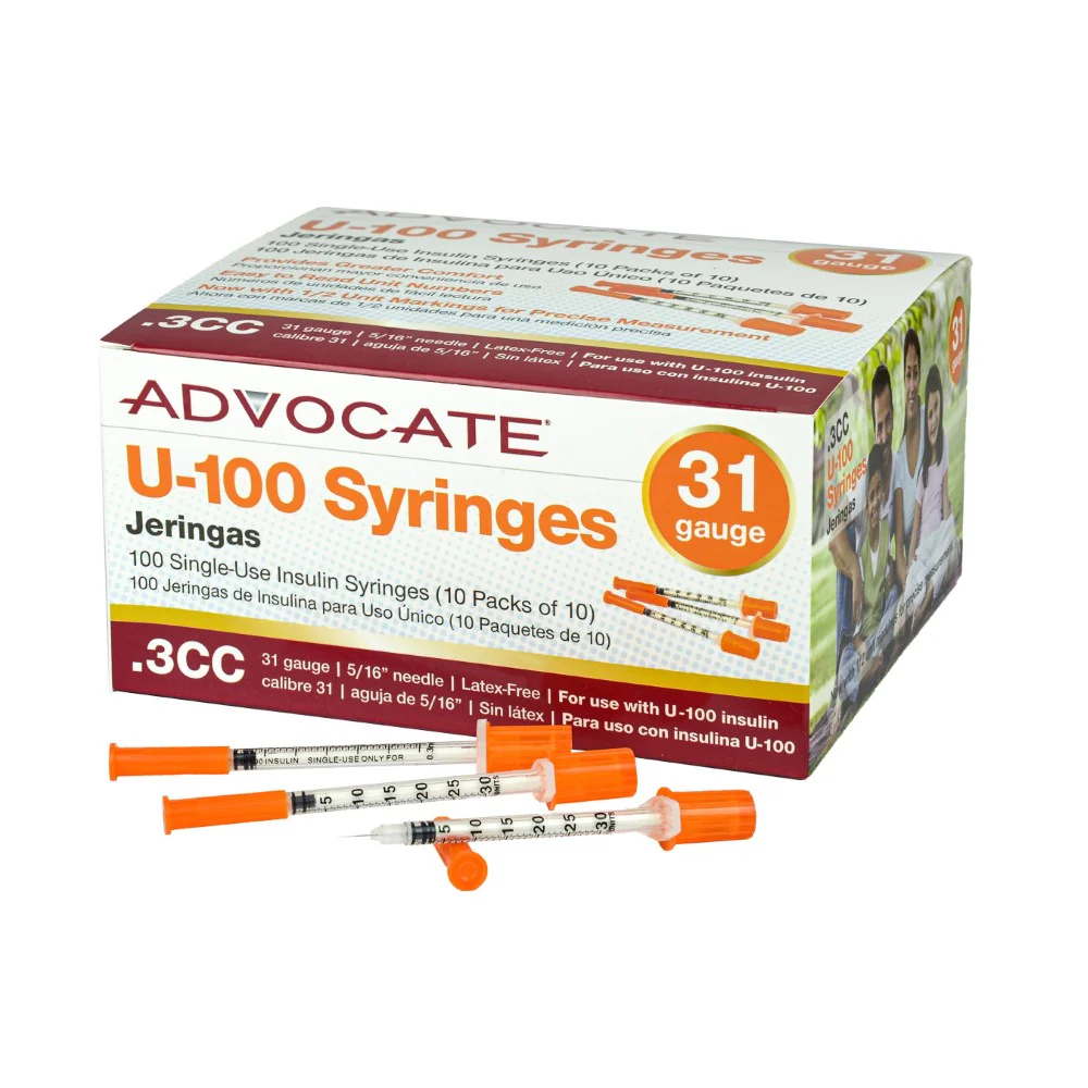 Pharma Supply Advocate U100 Insulin Syringes - Image 2