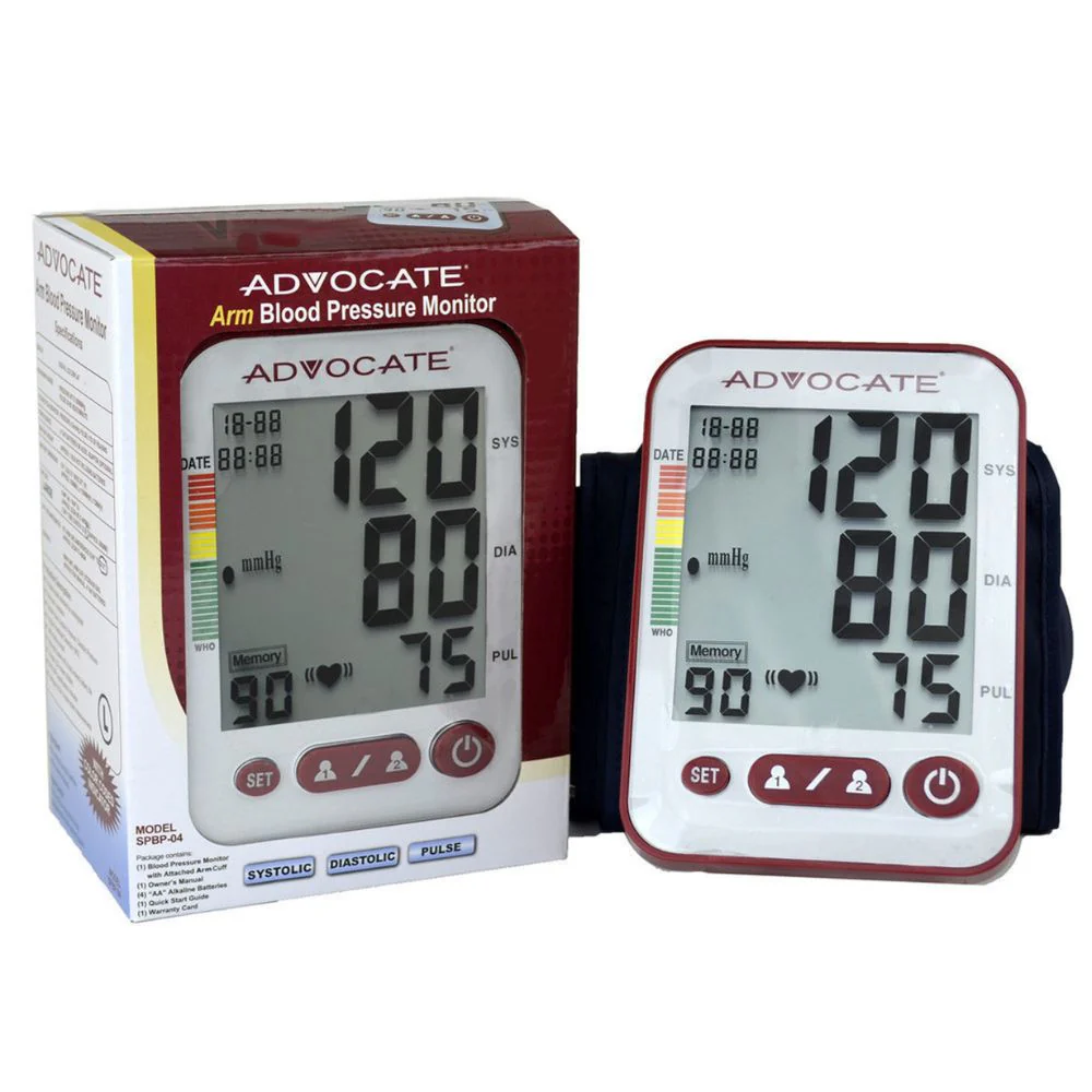 Pharma Supply Advocate Upper Arm Digital Blood Pressure Monitor with Automatic Cuff Inflation and Deflation