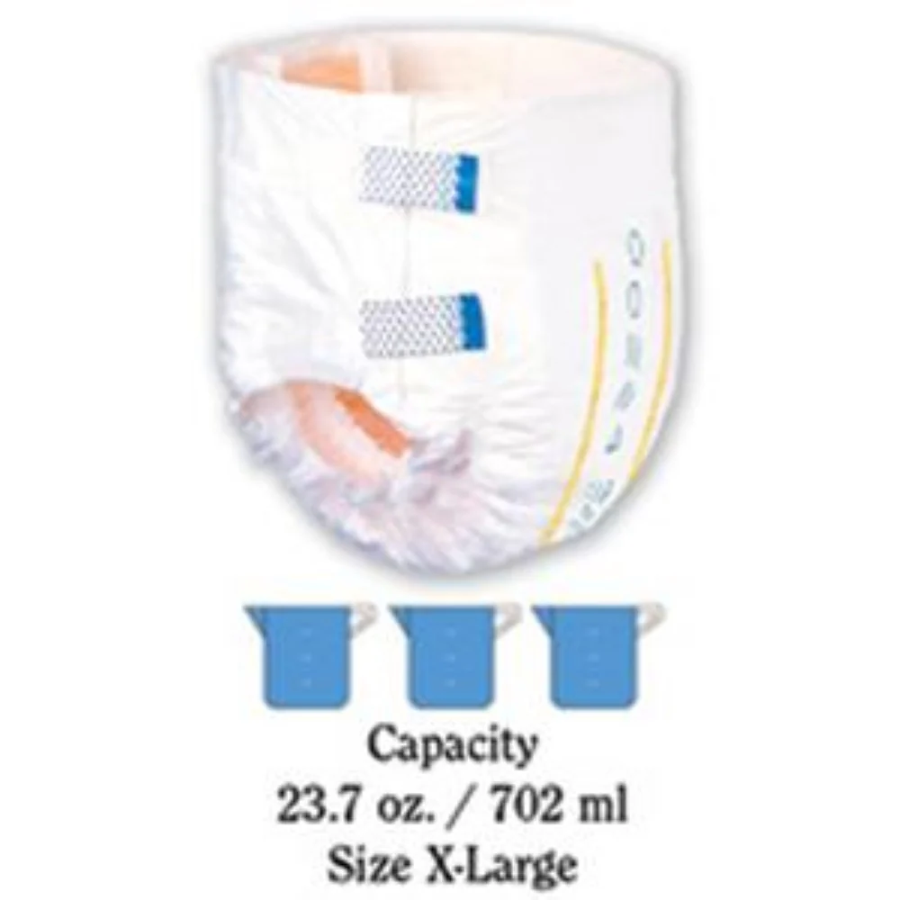 Tranquility SlimLine Disposable Brief, 21-2/5 oz Fluid Capacity, Latex-Free, Large (45" to 58")